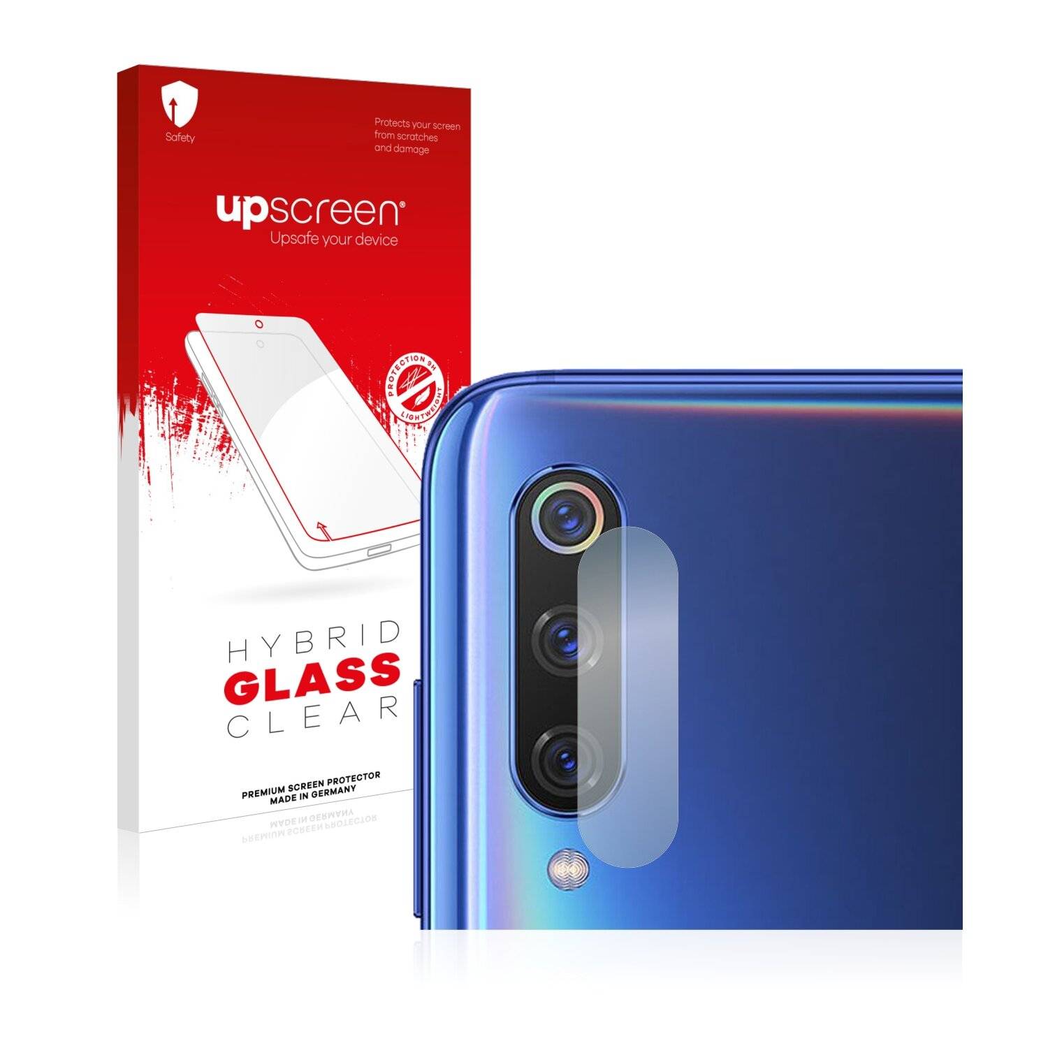upscreen Hybrid Glass Clear Premium Schutzglas Folie für Xiaomi Mi 9 (NUR