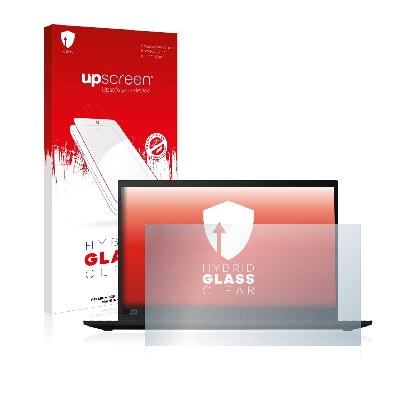 upscreen Hybrid Glass Clear Premium Schutzglas Folie für Lenovo ThinkPad X1 Carbon (7.