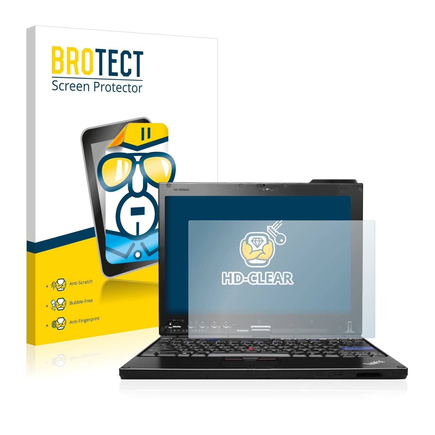2x BROTECT HD-Clear Displayschutzfolie für IBM Lenovo ThinkPad