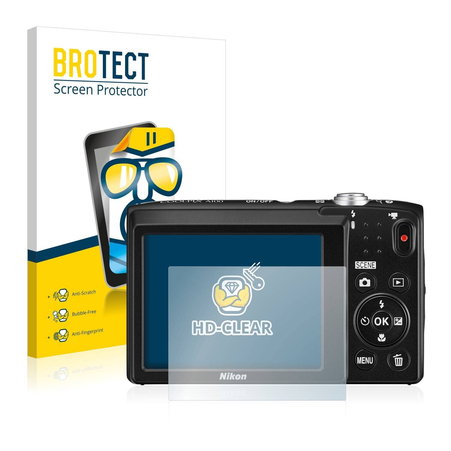 2x BROTECT HD-Clear Displayschutzfolie für Nikon Coolpix