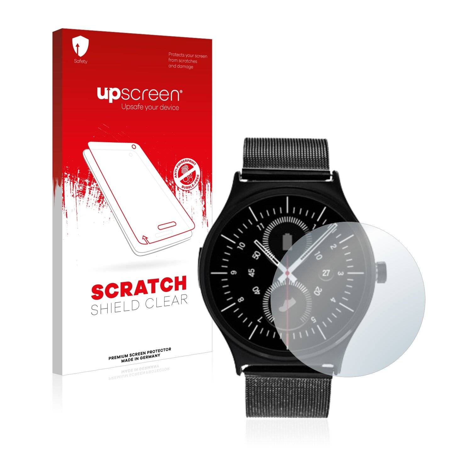 upscreen Scratch Shield Clear Premium Displayschutzfolie für GoClever Fit Watch