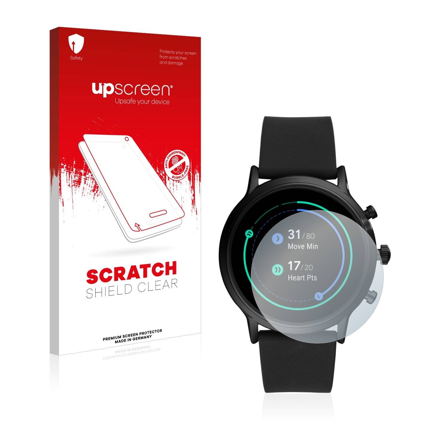 upscreen Scratch Shield Clear Premium Displayschutzfolie für Fossil The Carlyle HR