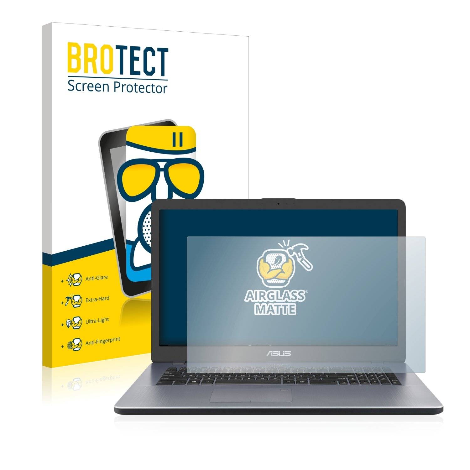 BROTECT AirGlass Matte Schutzglas Folie für Asus VivoBook 17