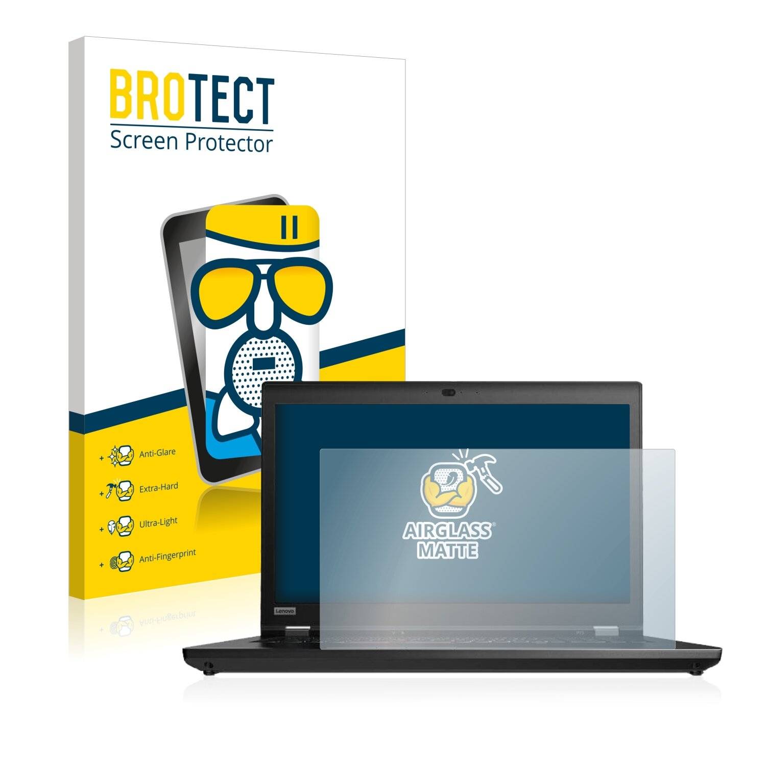 BROTECT AirGlass Matte Schutzglas Folie für Lenovo ThinkPad