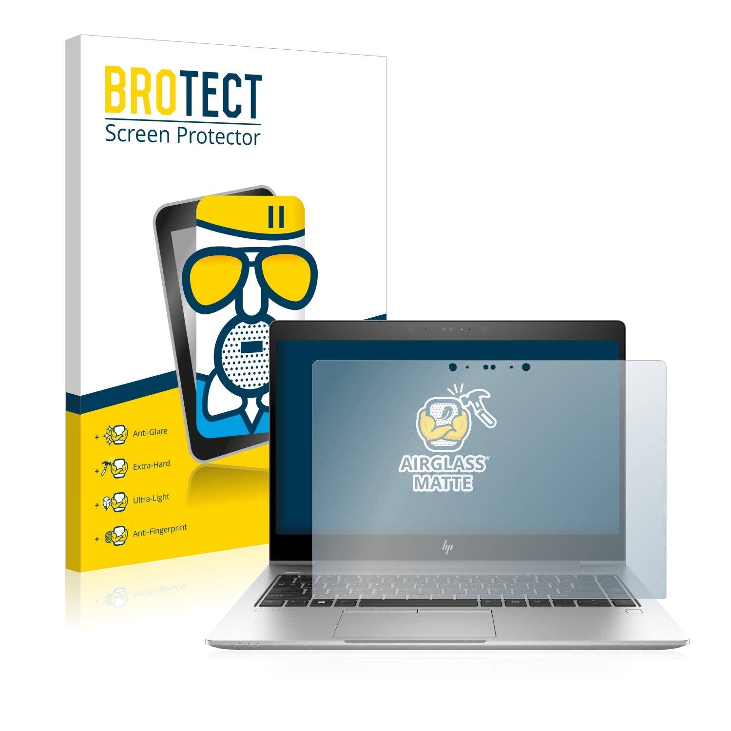 BROTECT AirGlass Matte Schutzglas Folie für HP EliteBook 840
