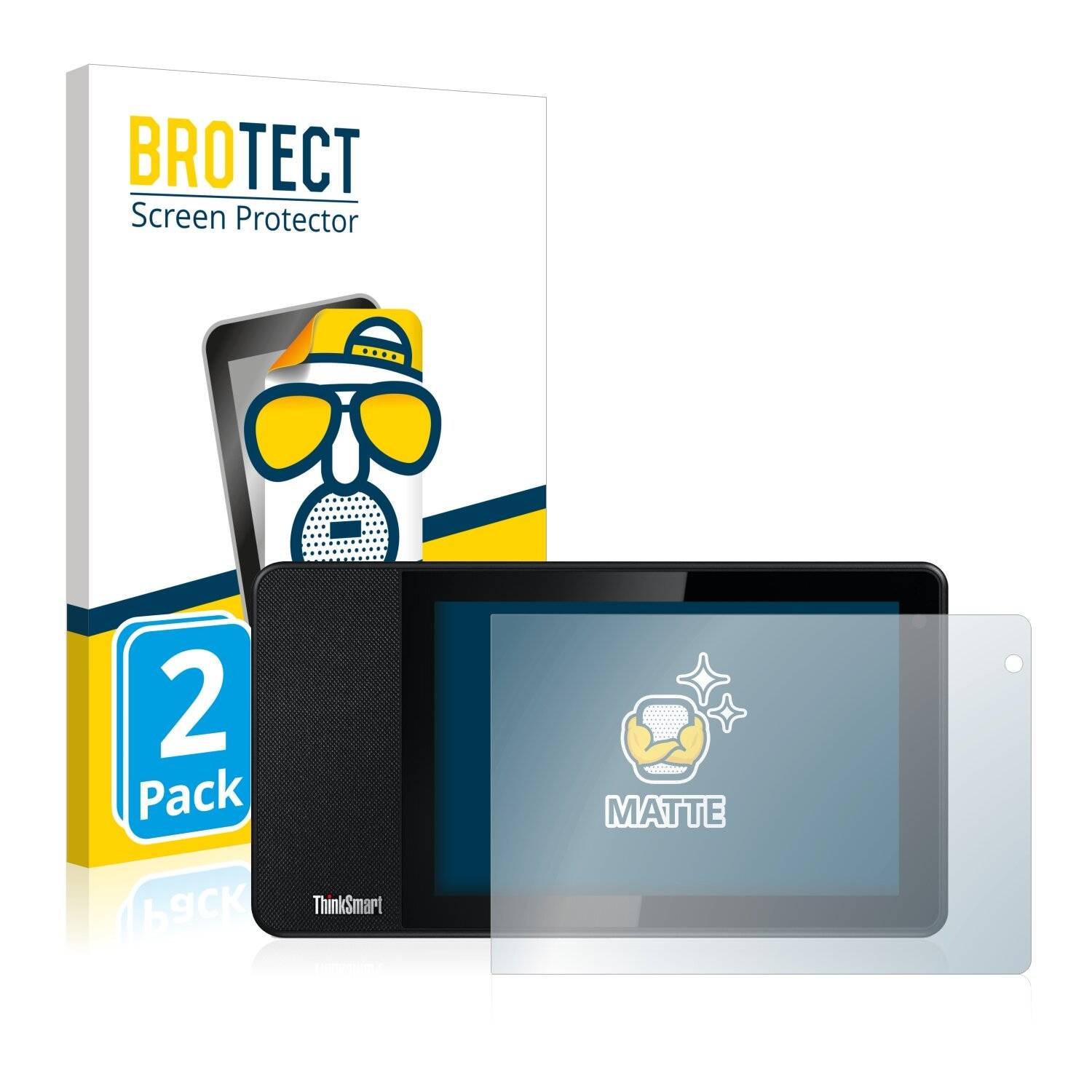 2x BROTECT Matte Displayschutzfolie für Lenovo ThinkSmart View - Entspiegelt,