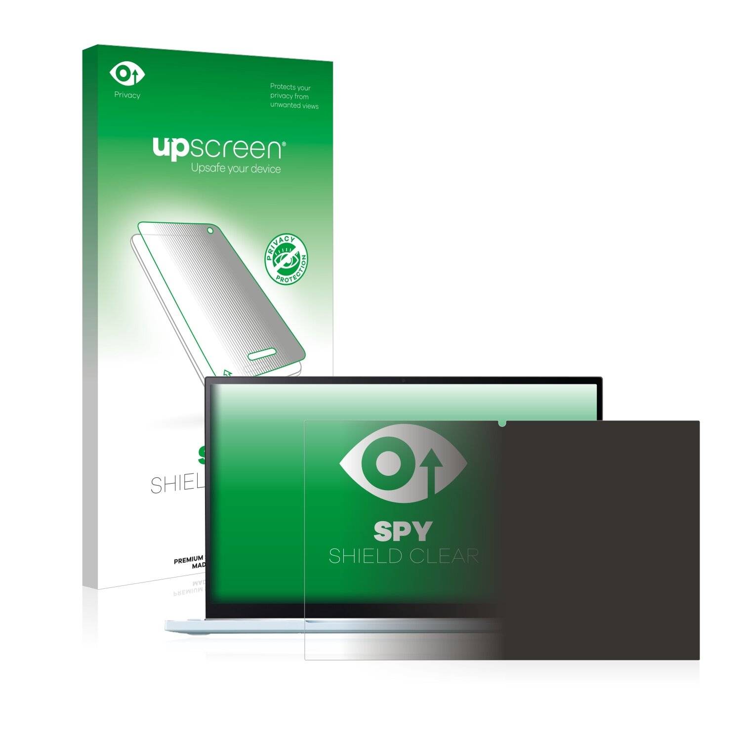 upscreen Spy Shield Clear Premium Blickschutzfolie für Asus Chromebook Flip C433