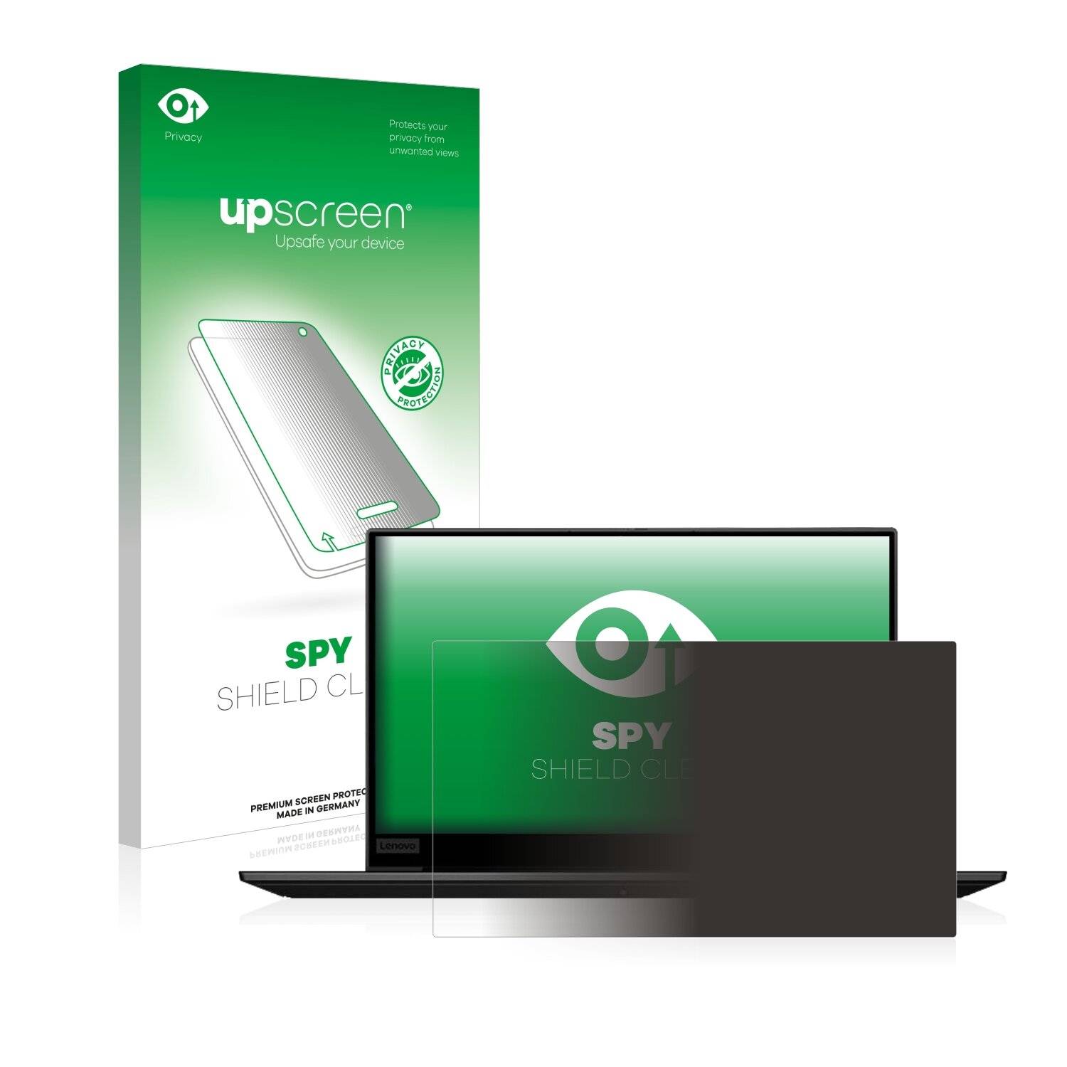 upscreen Spy Shield Clear Premium Blickschutzfolie für Lenovo ThinkPad P1 (2.