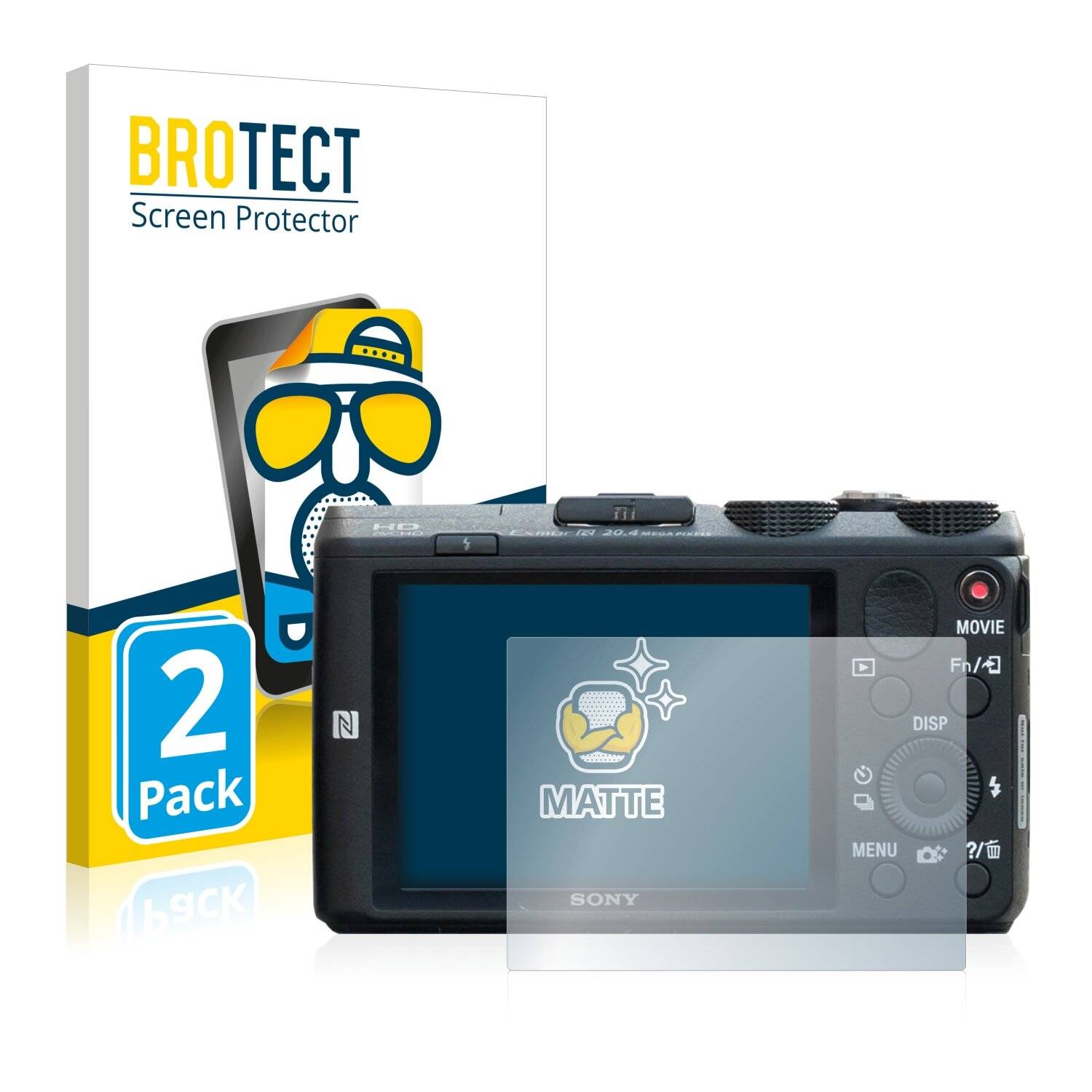 2x BROTECT Matte Displayschutzfolie für Sony Cyber-Shot DSC-HX60 - Entspiegelt,