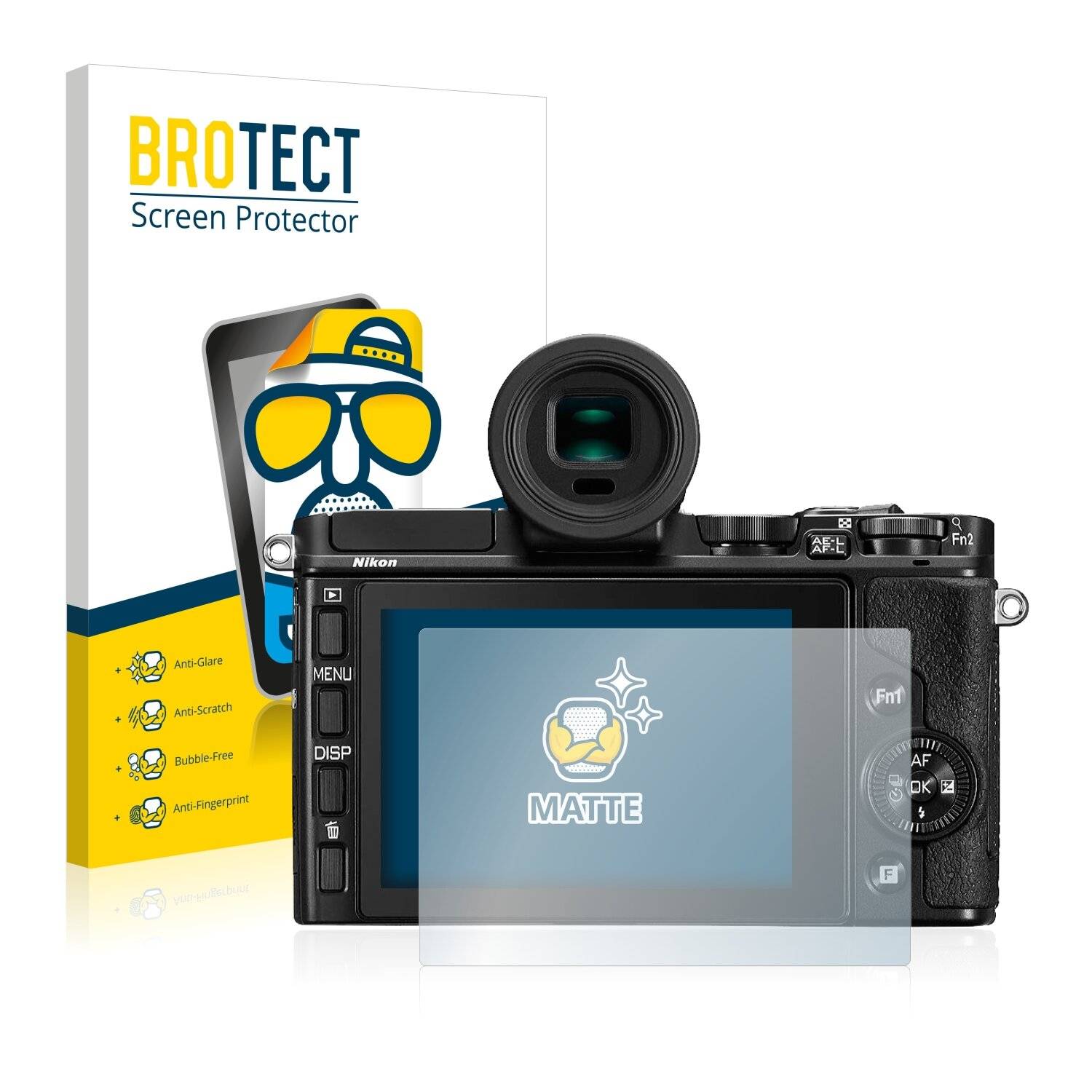 2x BROTECT Matte Displayschutzfolie für Nikon 1 V3 - Entspiegelt,