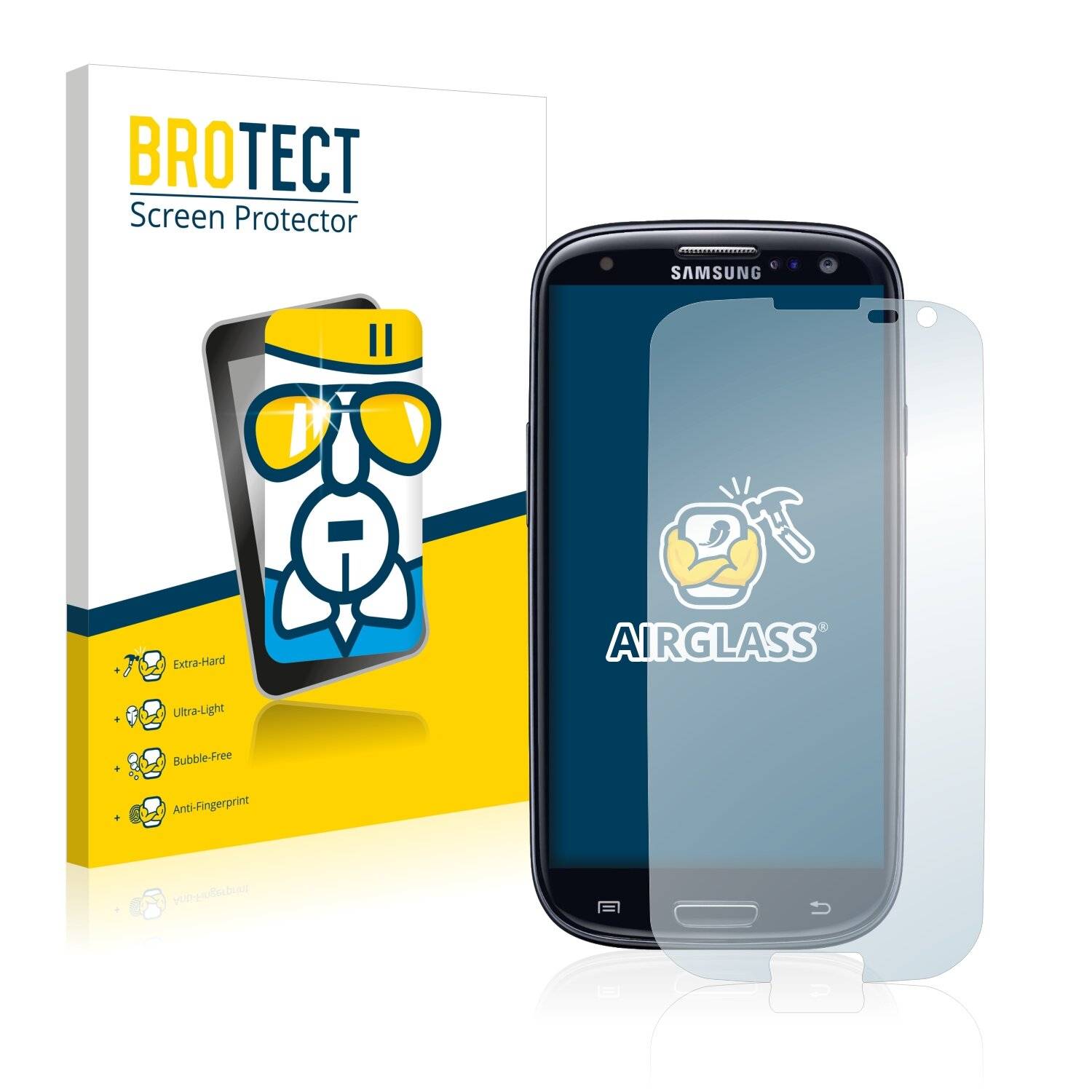 BROTECT AirGlass Schutzglas Folie für Samsung Galaxy S3 LTE