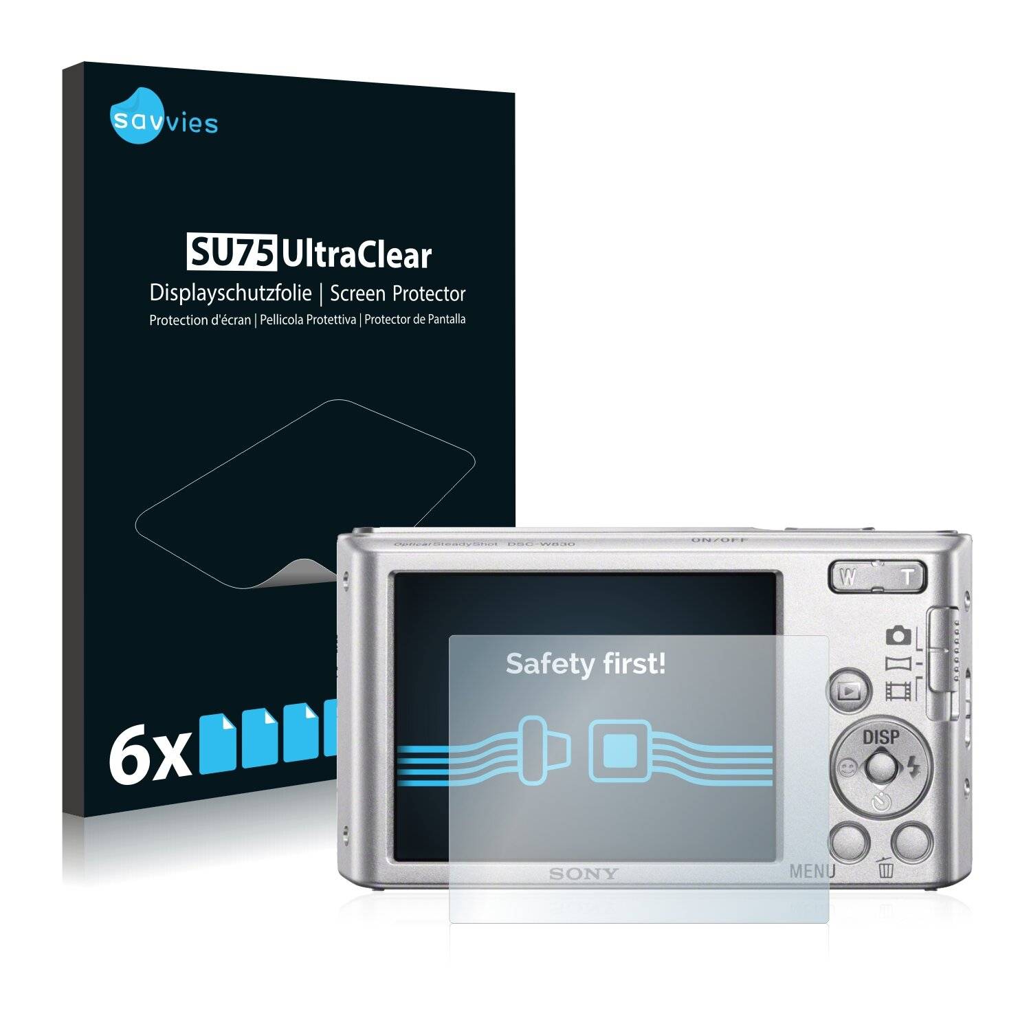 6x Savvies SU75 Displayschutzfolie für Sony Cyber-Shot