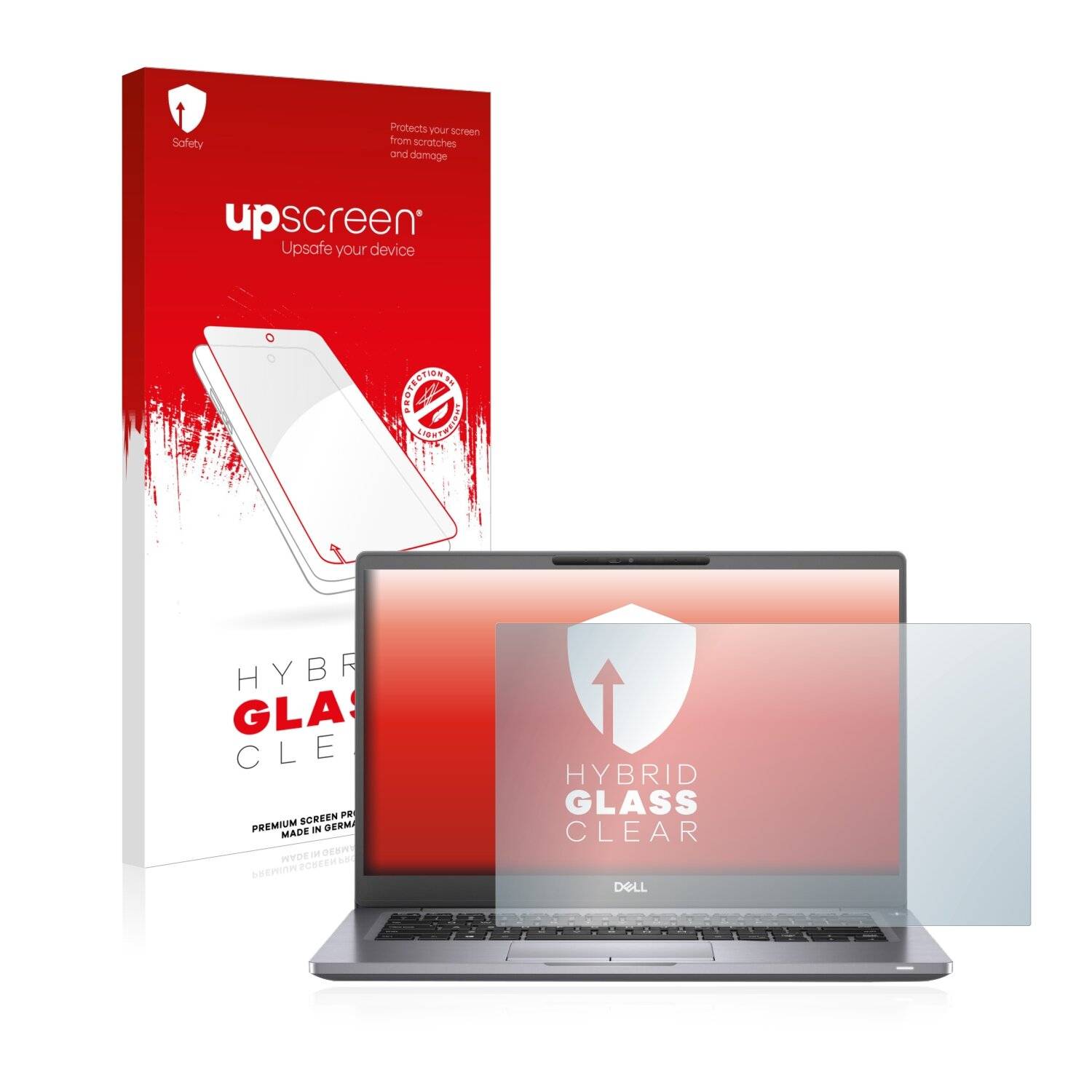 upscreen Hybrid Glass Clear Premium Schutzglas Folie für Dell Latitude