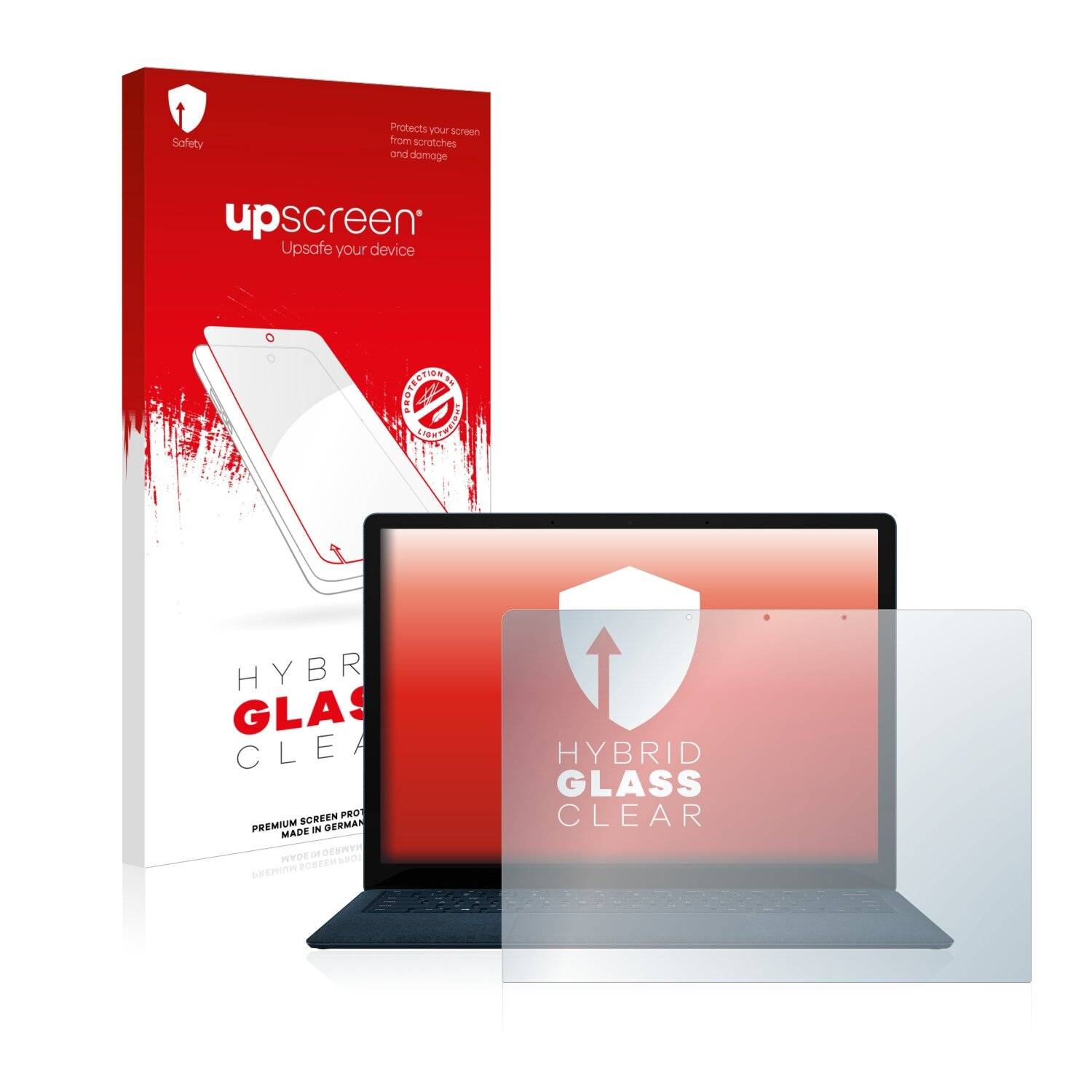 upscreen Hybrid Glass Clear Premium Schutzglas Folie für Microsoft Surface Laptop 3