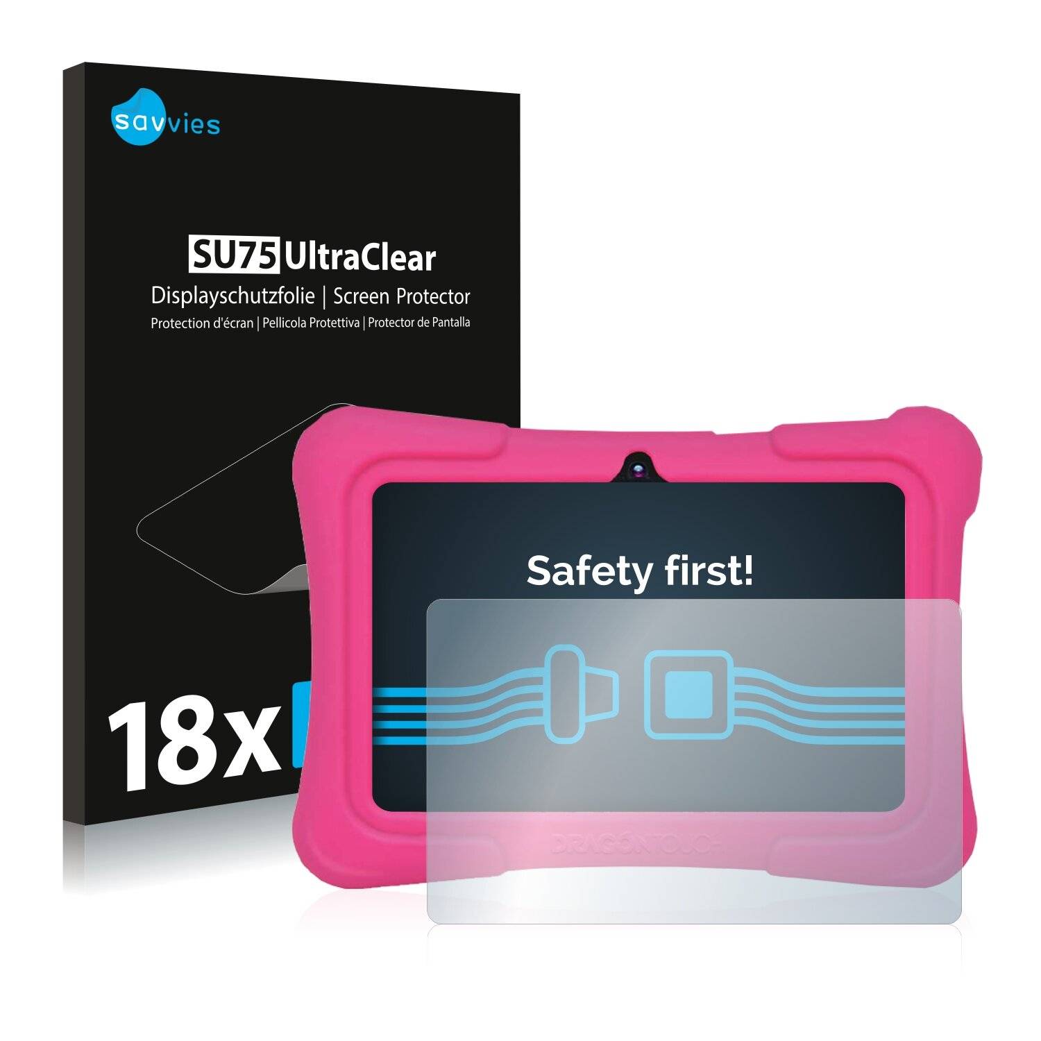 18x Savvies SU75 Displayschutzfolie für Dragon Touch Y88X