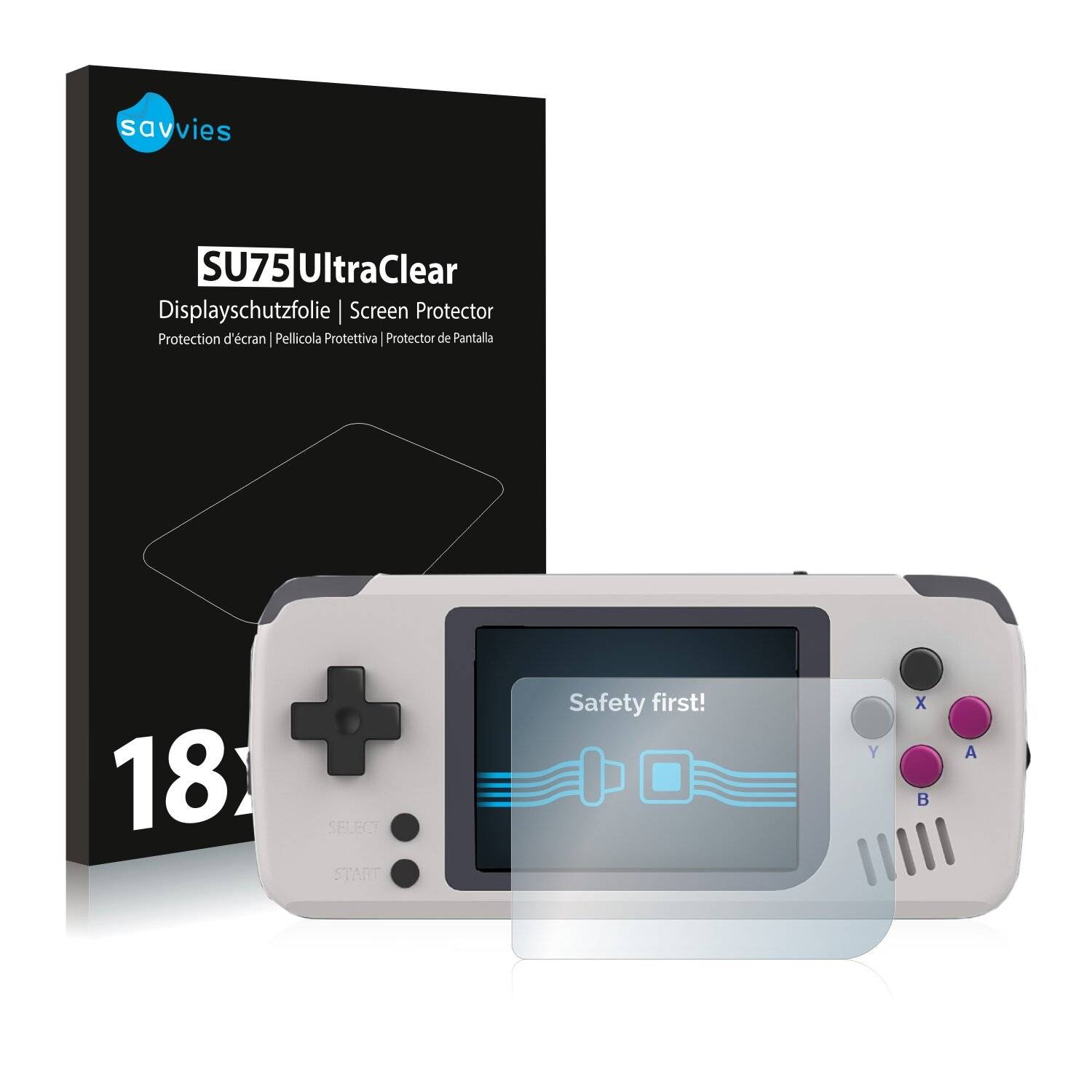 18x Savvies SU75 Displayschutzfolie für Pocket Go
