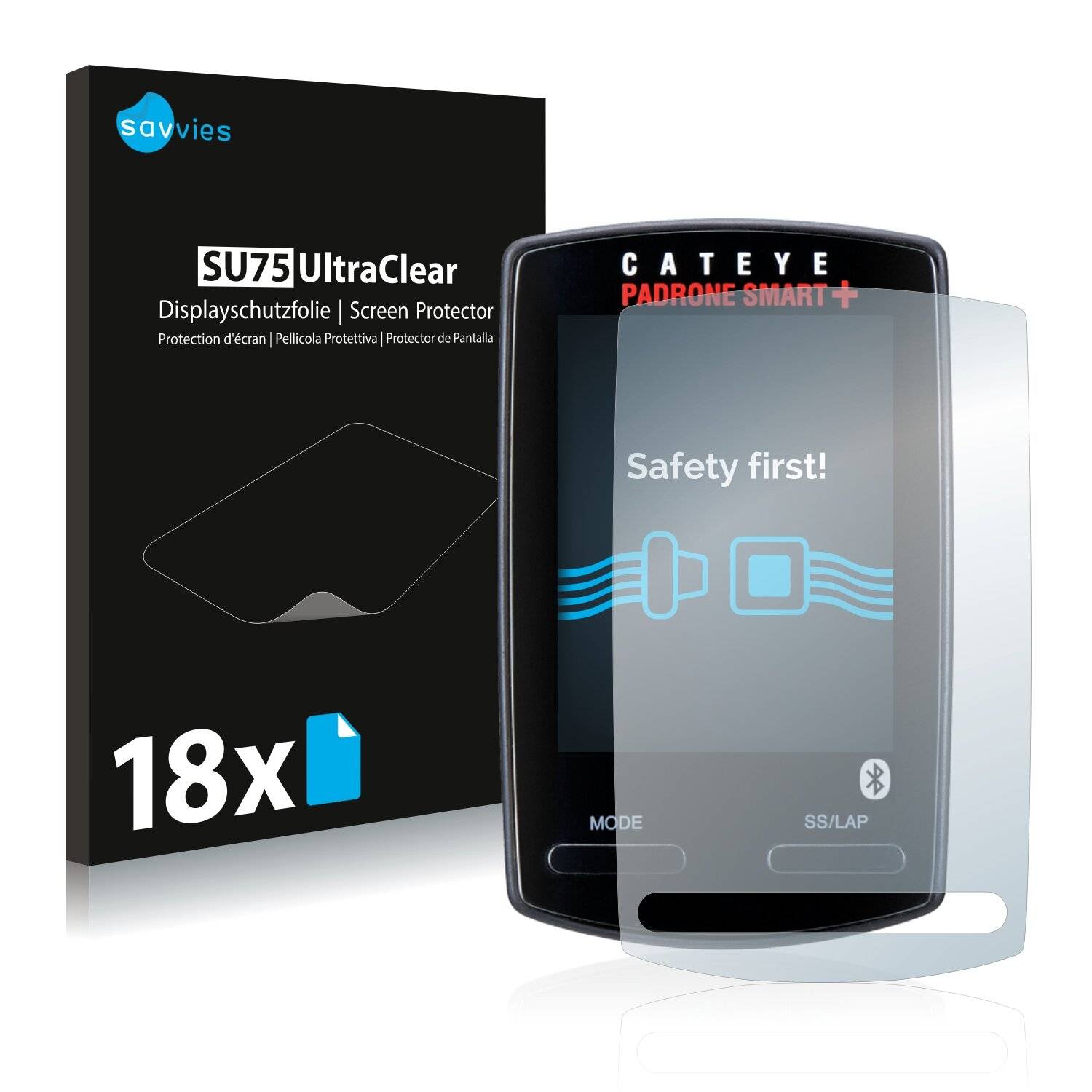 18x Savvies SU75 Displayschutzfolie für Cateye Smart