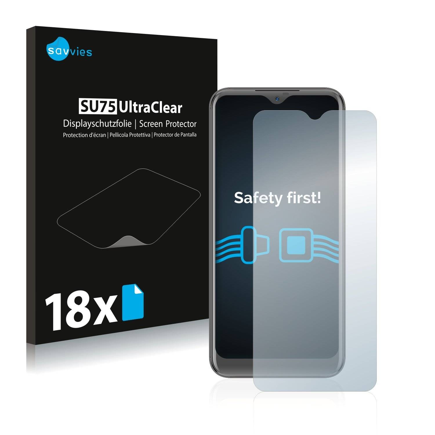 18x Savvies SU75 Displayschutzfolie für Logicom Le