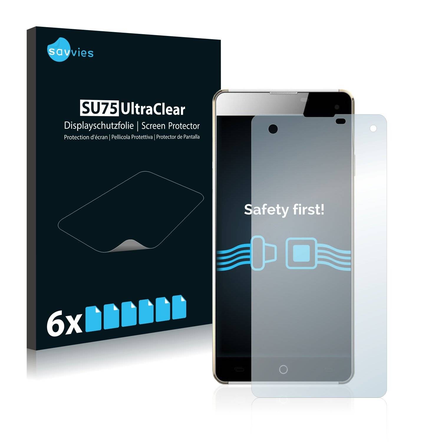 6x Savvies SU75 Displayschutzfolie für Elephone