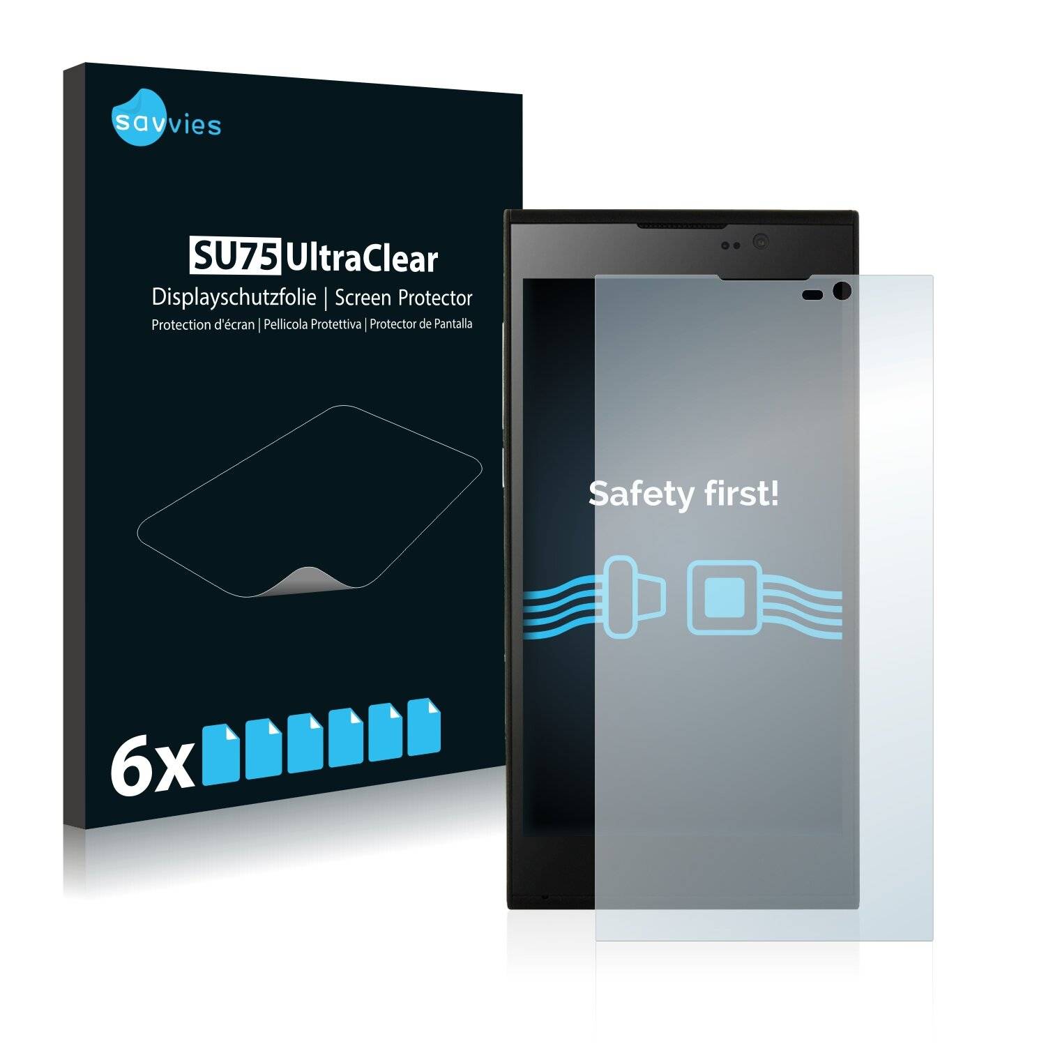 6x Savvies SU75 Displayschutzfolie für Elephone