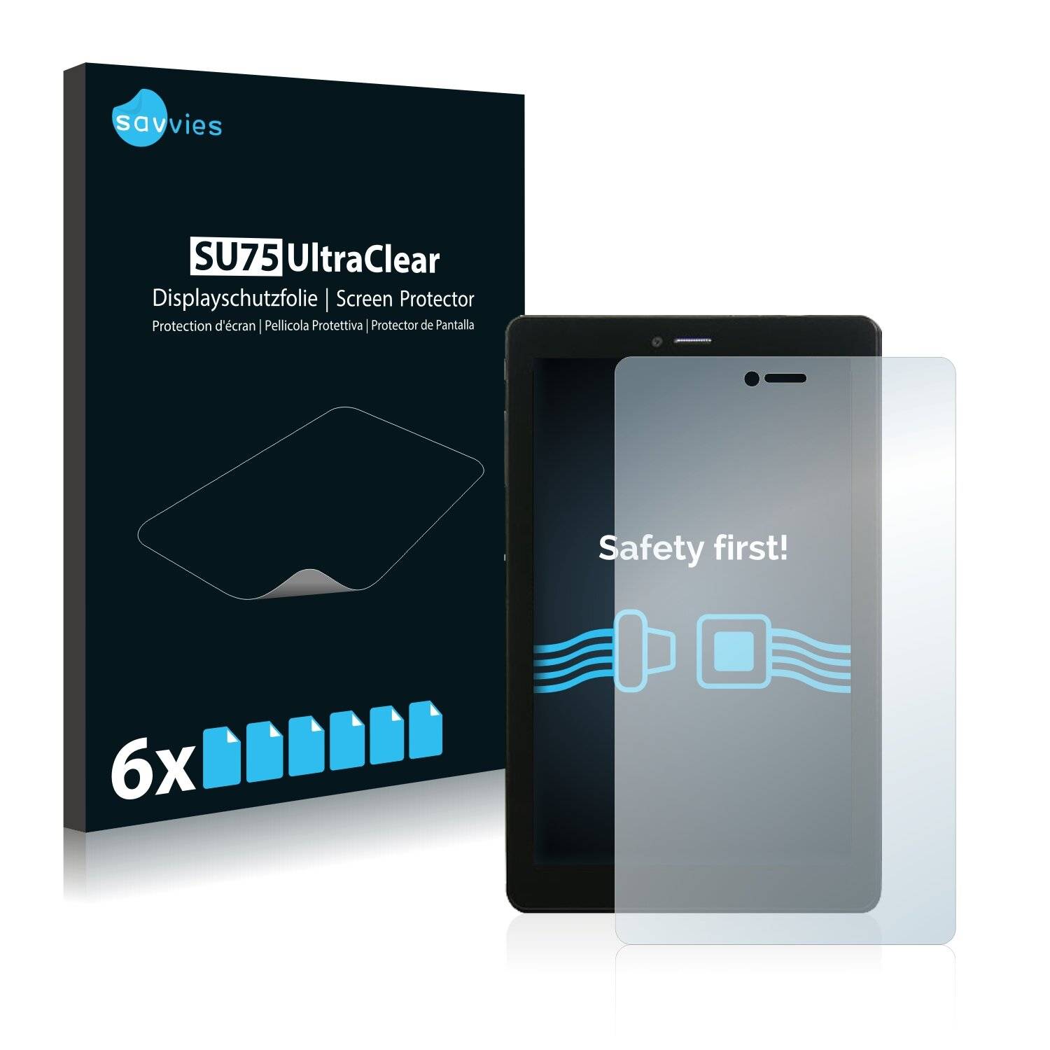 6x Savvies SU75 Displayschutzfolie für Mediacom PhonePad G702