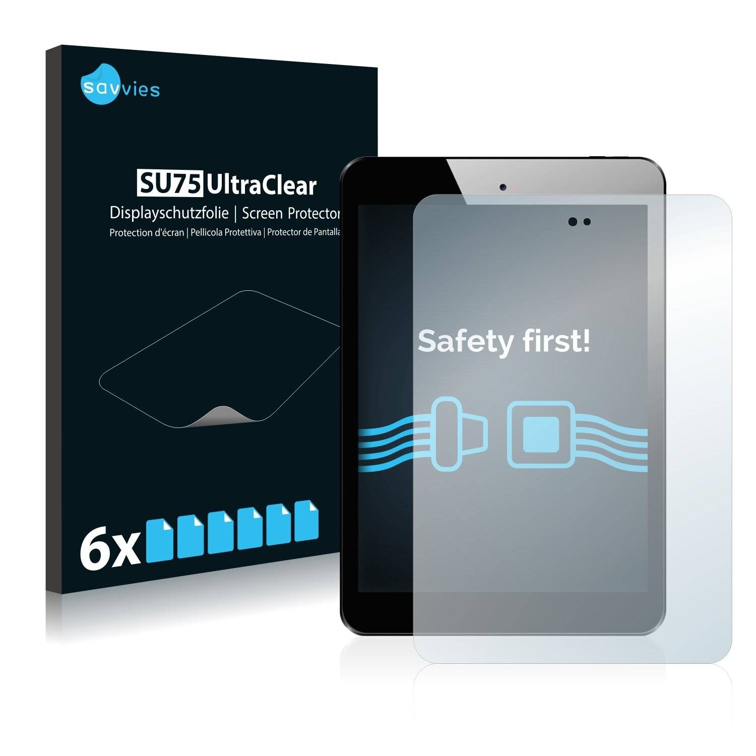 6x Savvies SU75 Displayschutzfolie für Logicom S7842