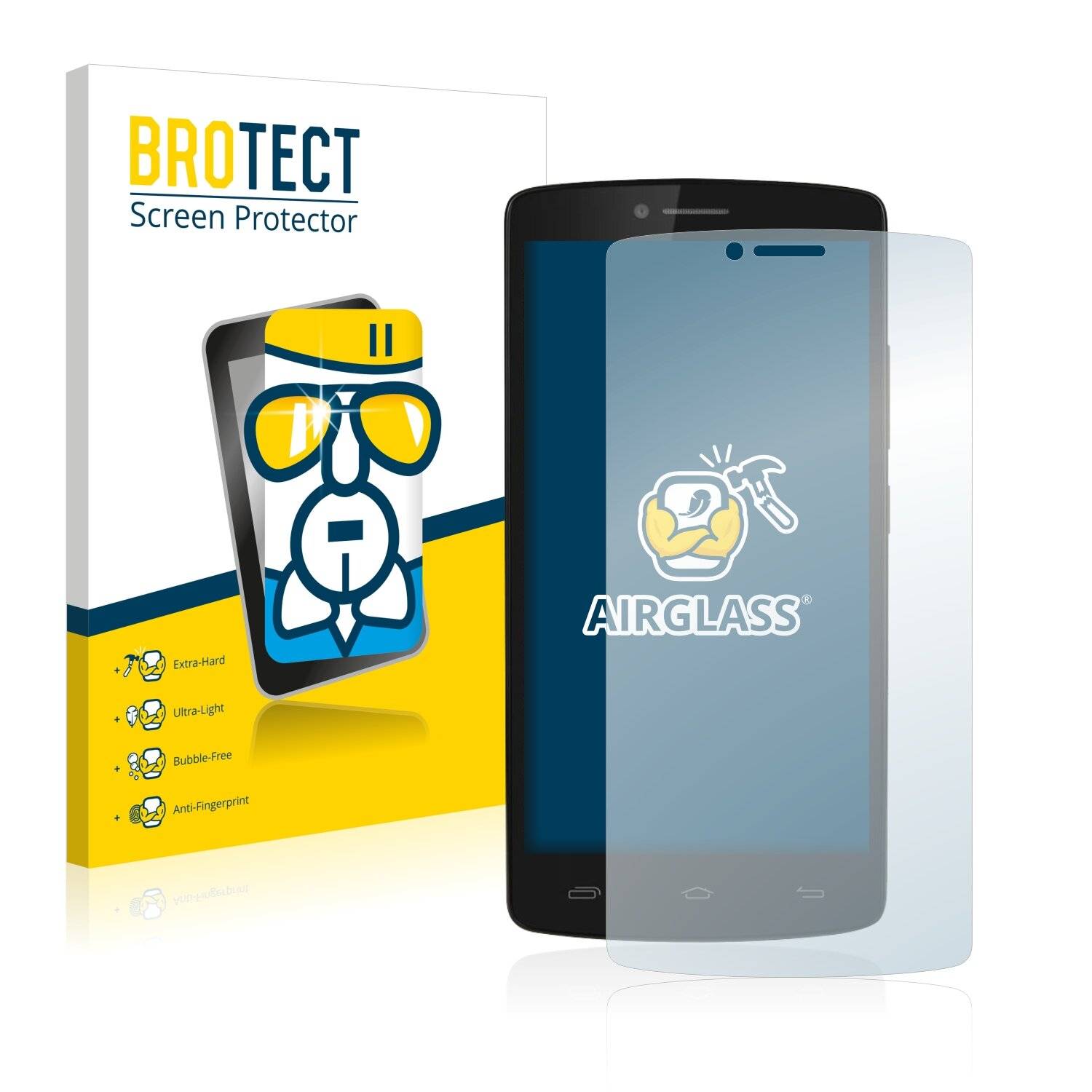 BROTECT AirGlass Schutzglas Folie für Prestigio MultiPhone 5550