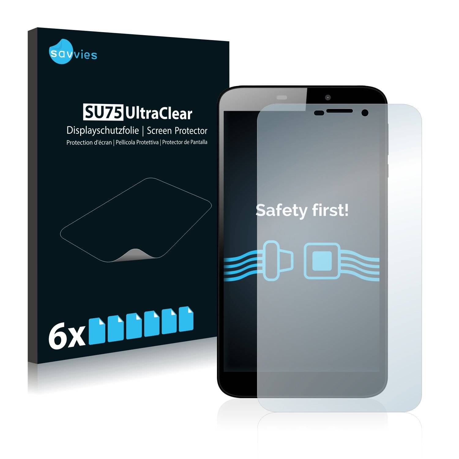 6x Savvies SU75 Displayschutzfolie für Odys Xelio Phone Tab