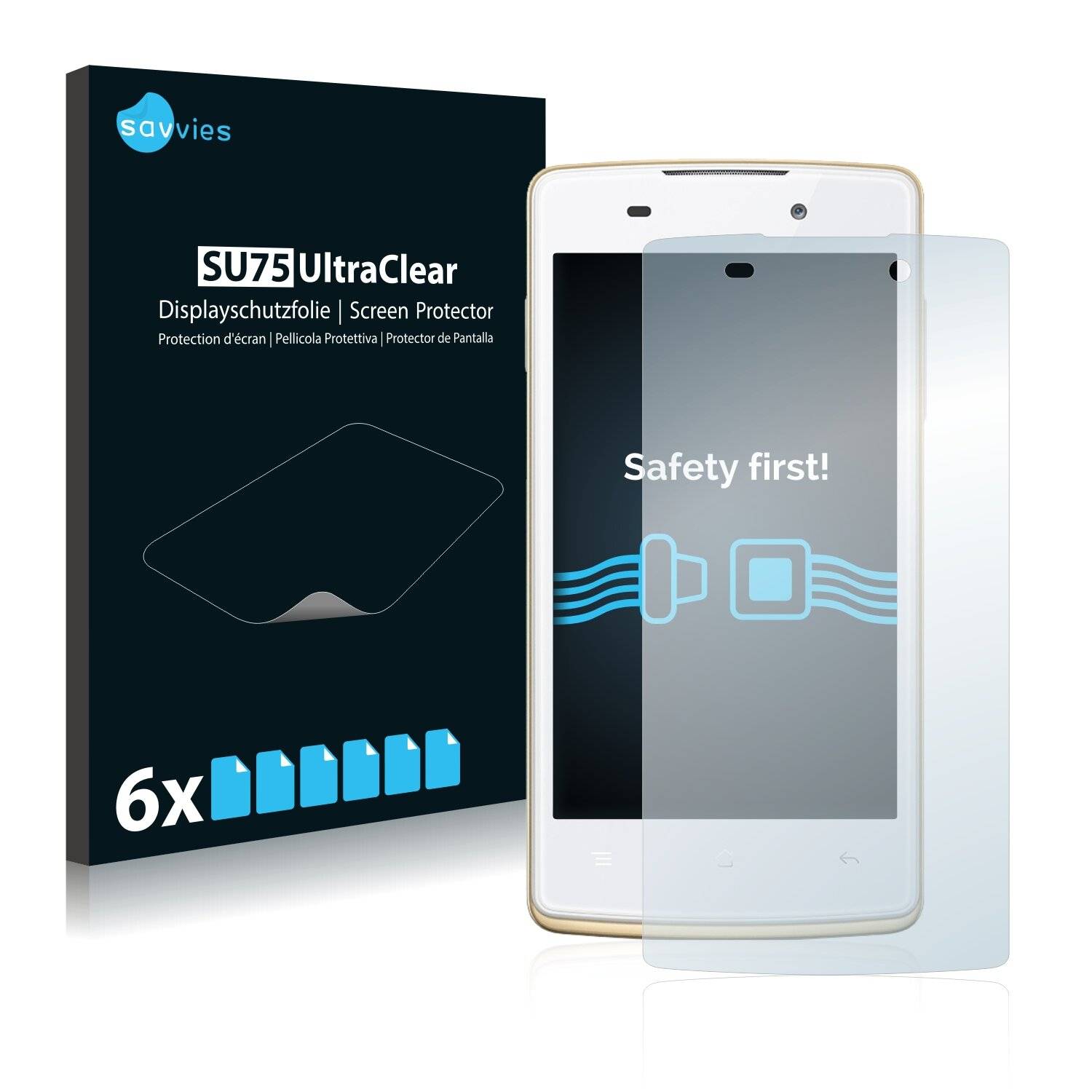 6x Savvies SU75 Displayschutzfolie für Oppo Joy