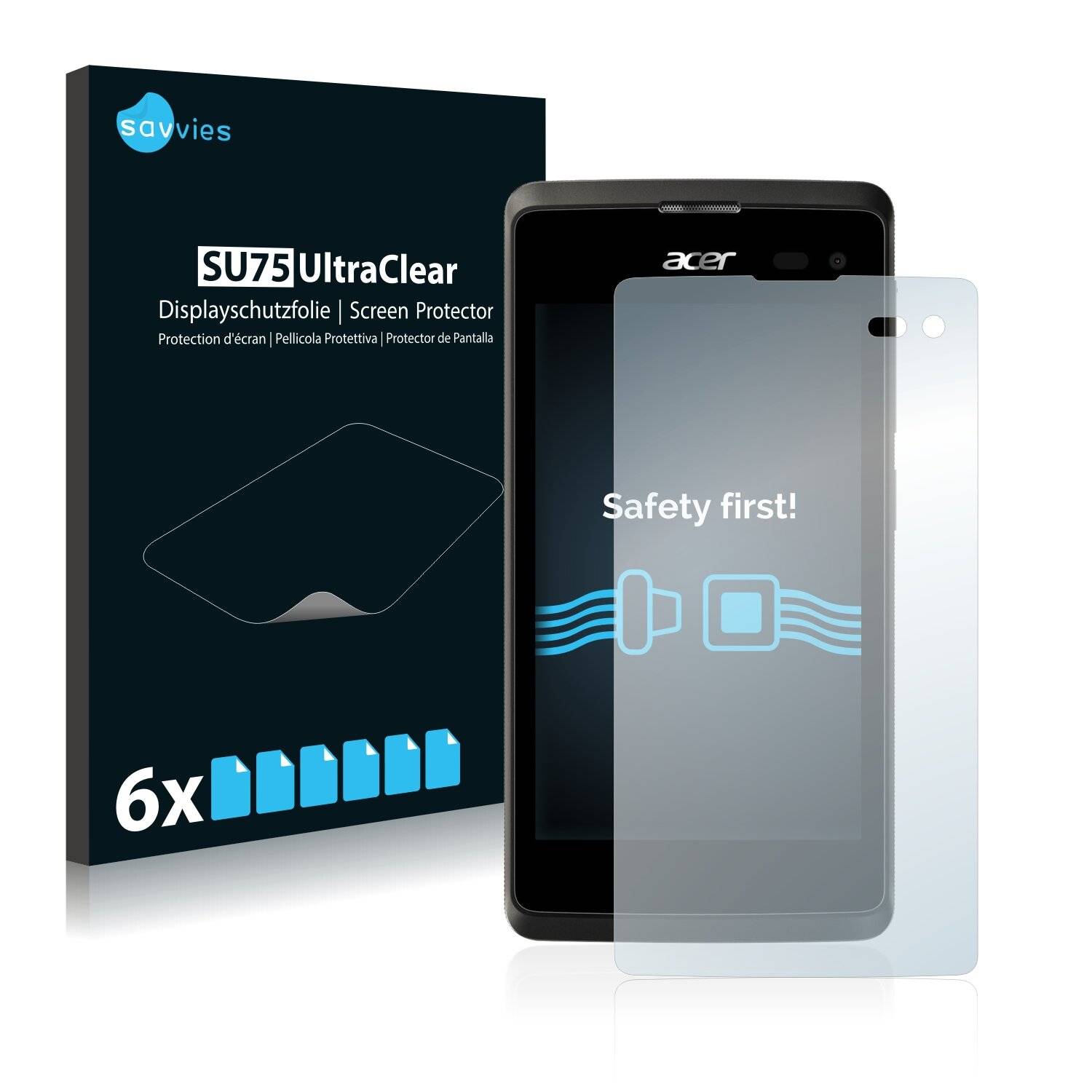 6x Savvies SU75 Displayschutzfolie für Acer Liquid M220
