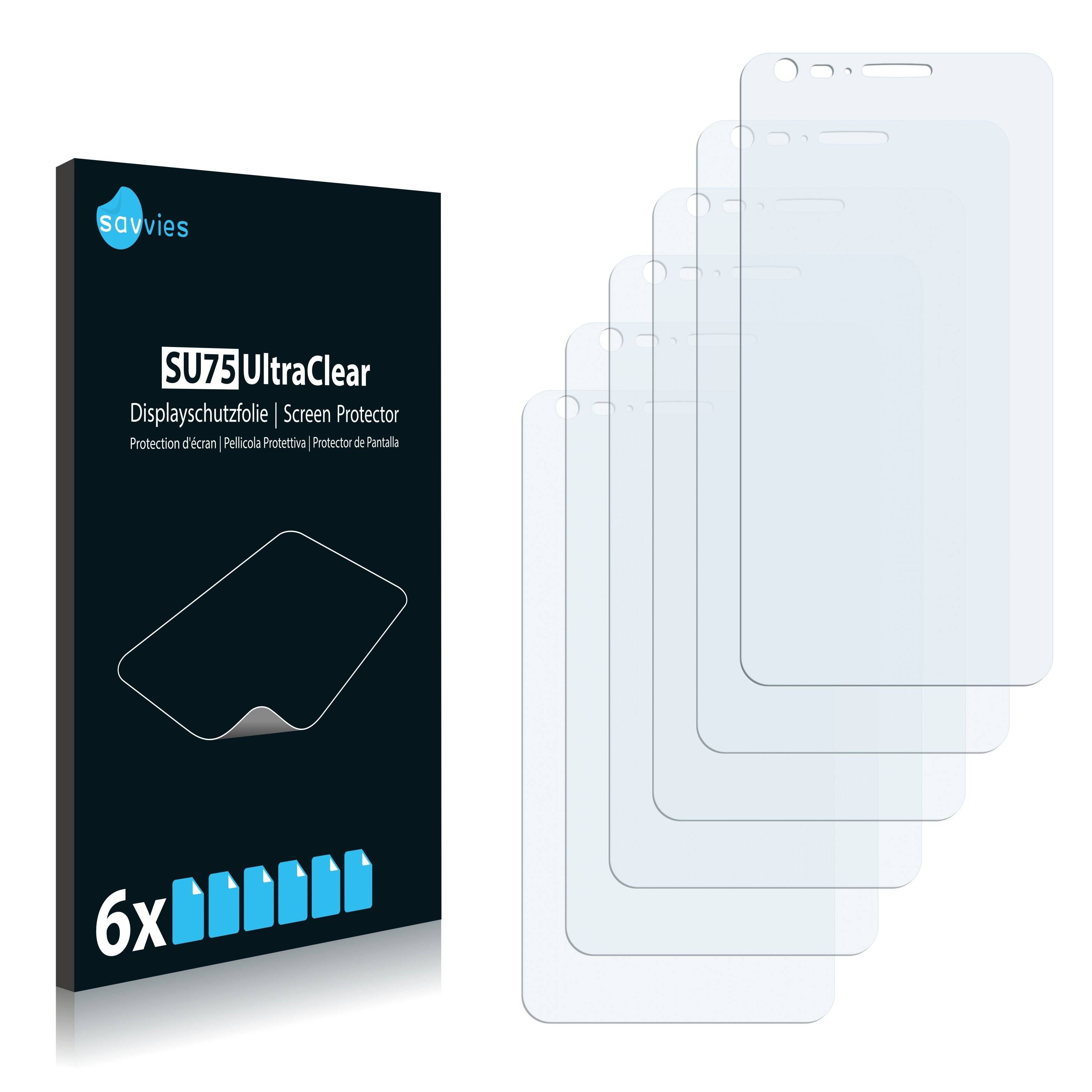 6x Savvies SU75 Displayschutzfolie für Alcatel One Touch Idol 6033X