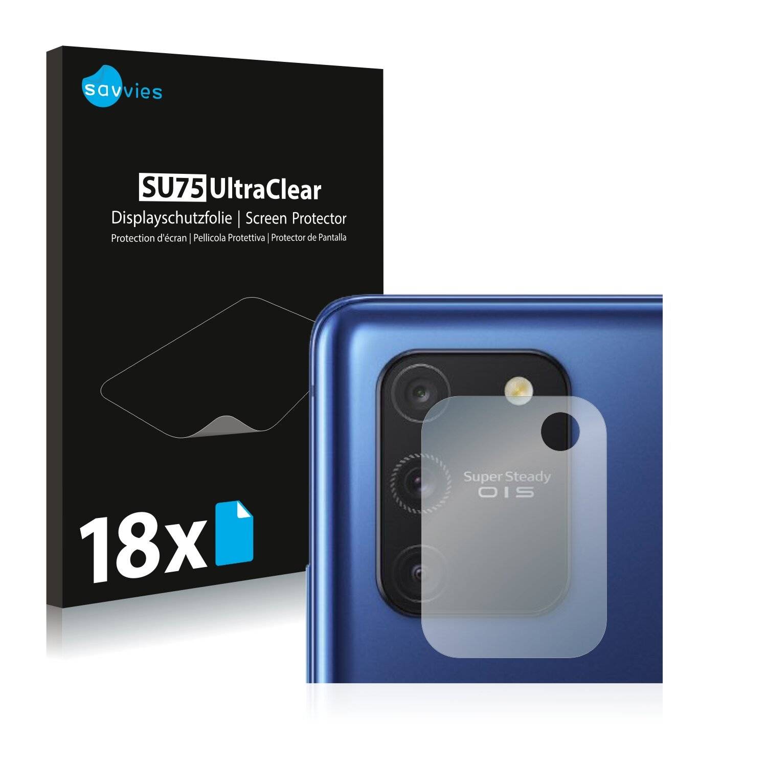 18x Savvies SU75 Displayschutzfolie für Samsung Galaxy S10 Lite (NUR