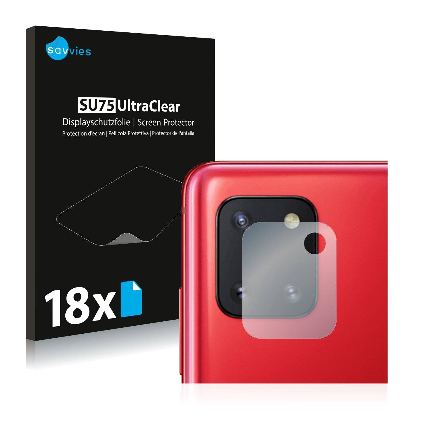 18x Savvies SU75 Displayschutzfolie für Samsung Galaxy Note 10 Lite (NUR