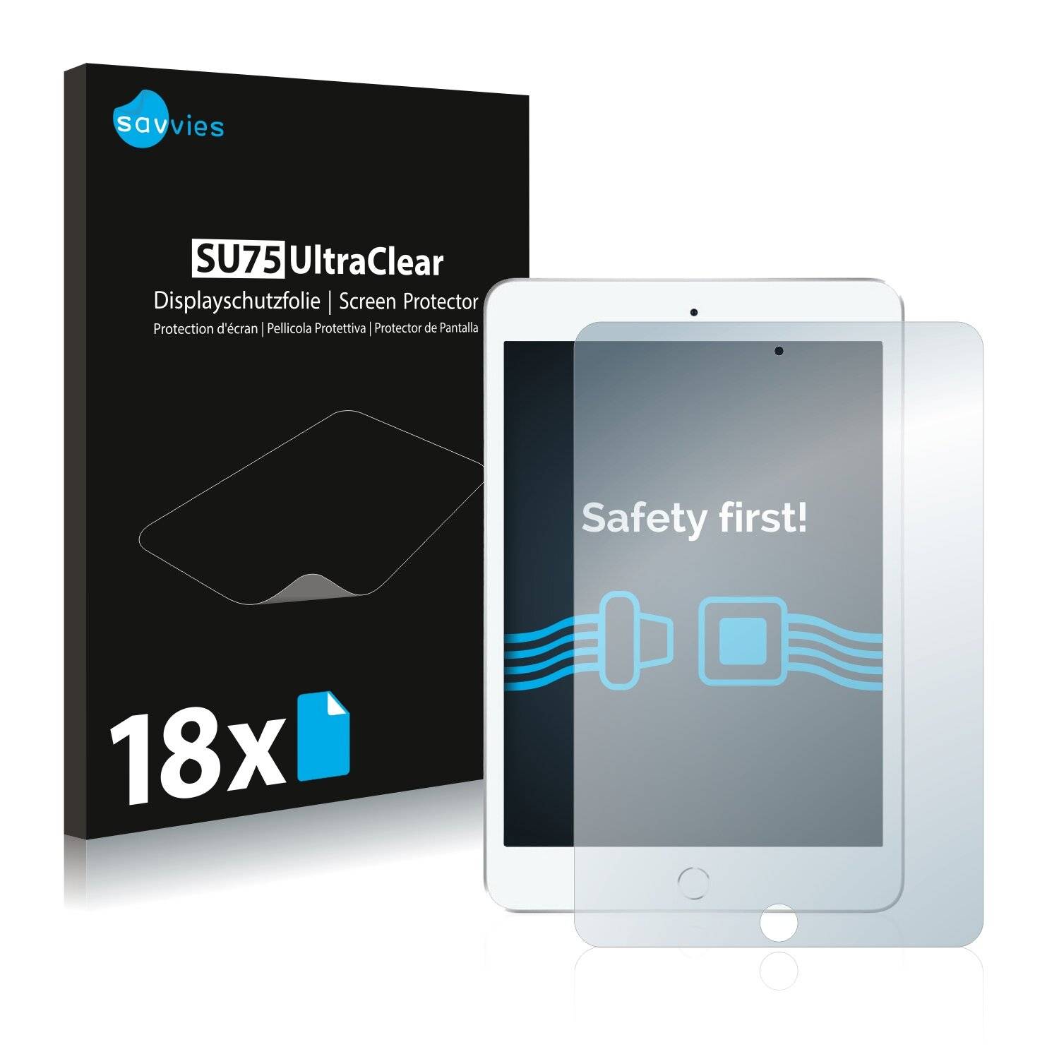 18x Savvies SU75 Displayschutzfolie für Apple iPad Mini 7.9 2019 (5.