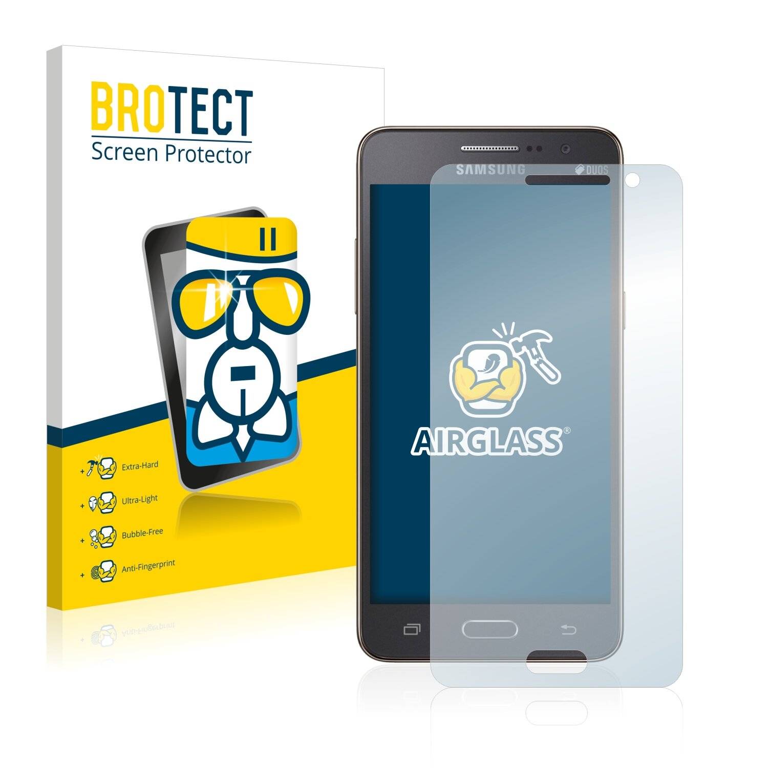 BROTECT AirGlass Schutzglas Folie für Samsung Galaxy Grand Prime