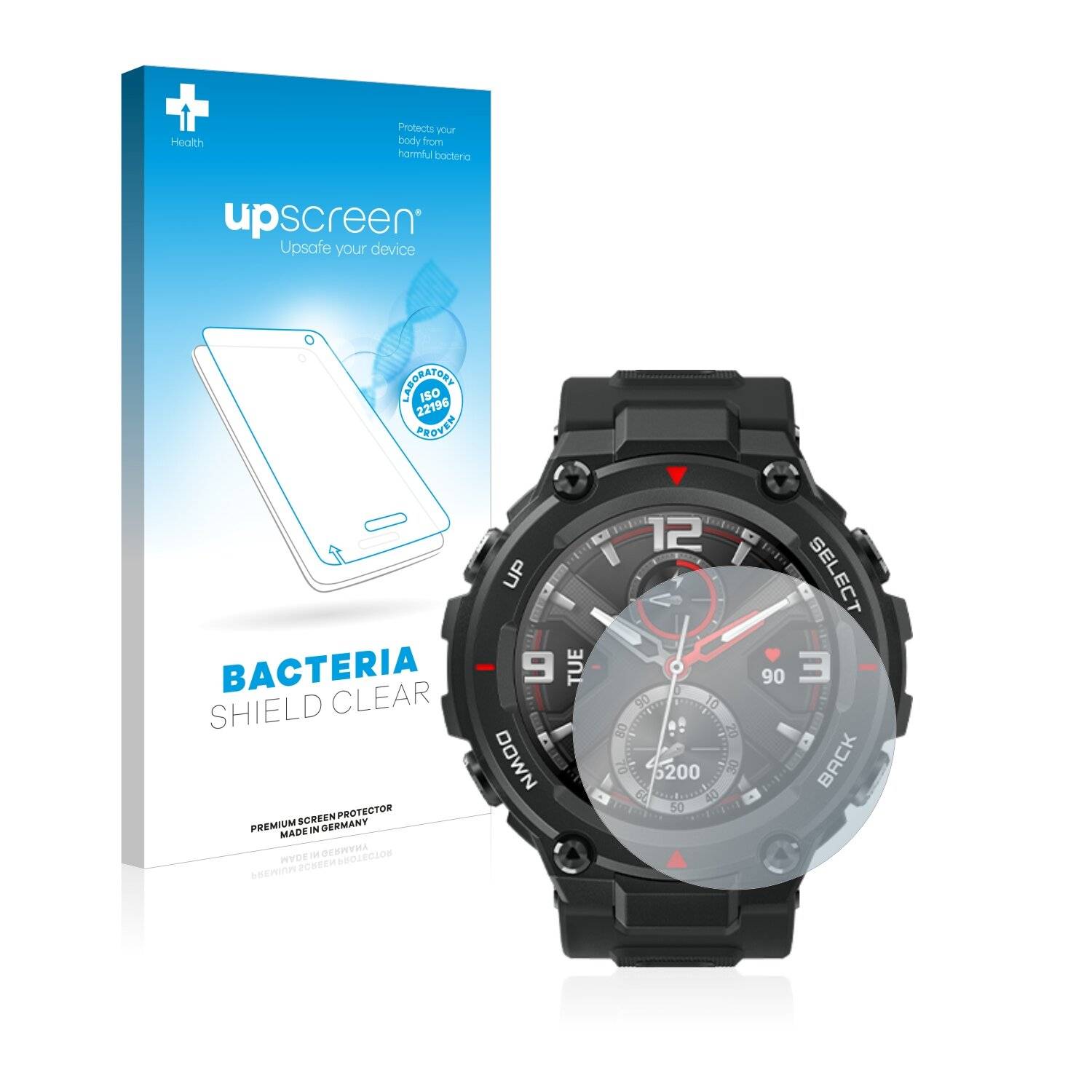 upscreen Bacteria Shield Clear Premium Antibakterielle Displayschutzfolie für Huami Amazfit