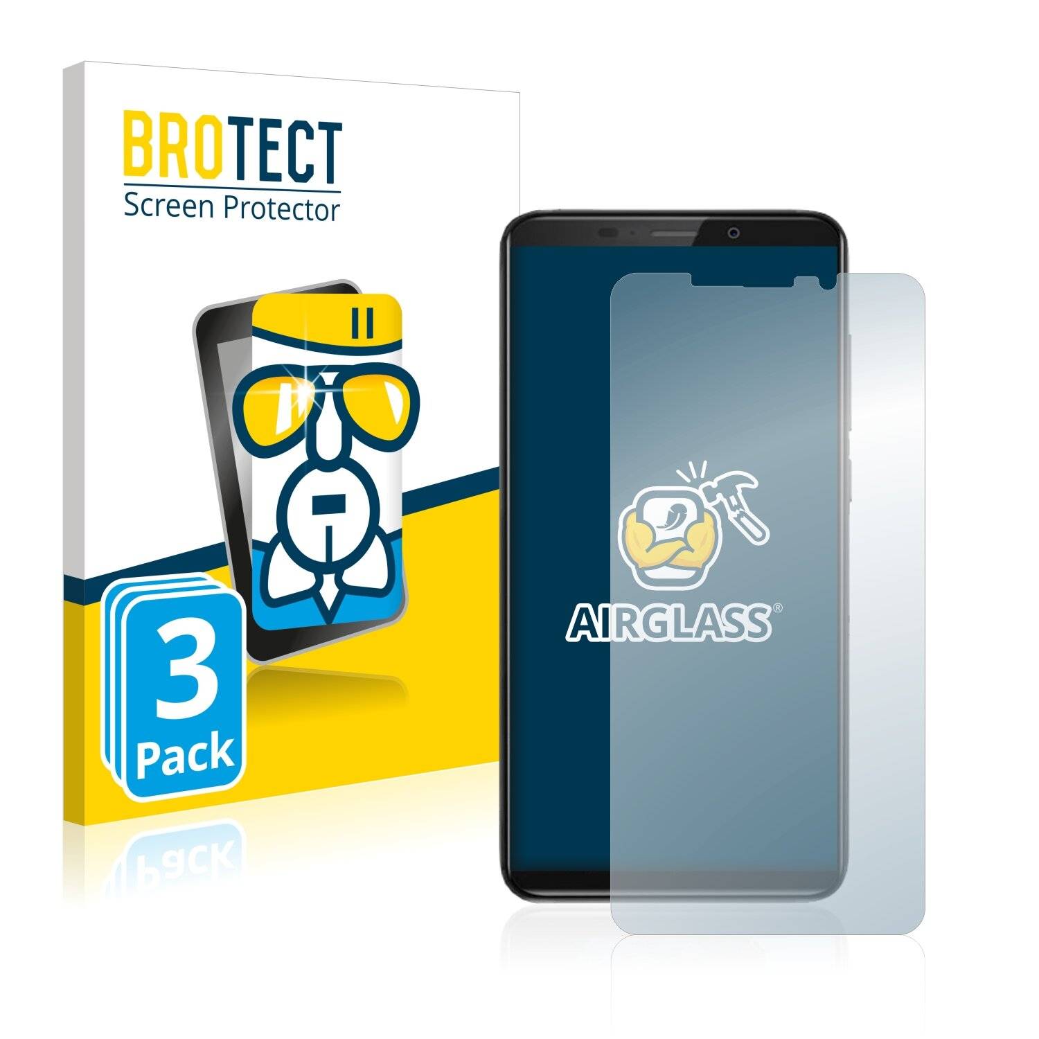 3x BROTECT AirGlass Schutzglas Folie für Cubot