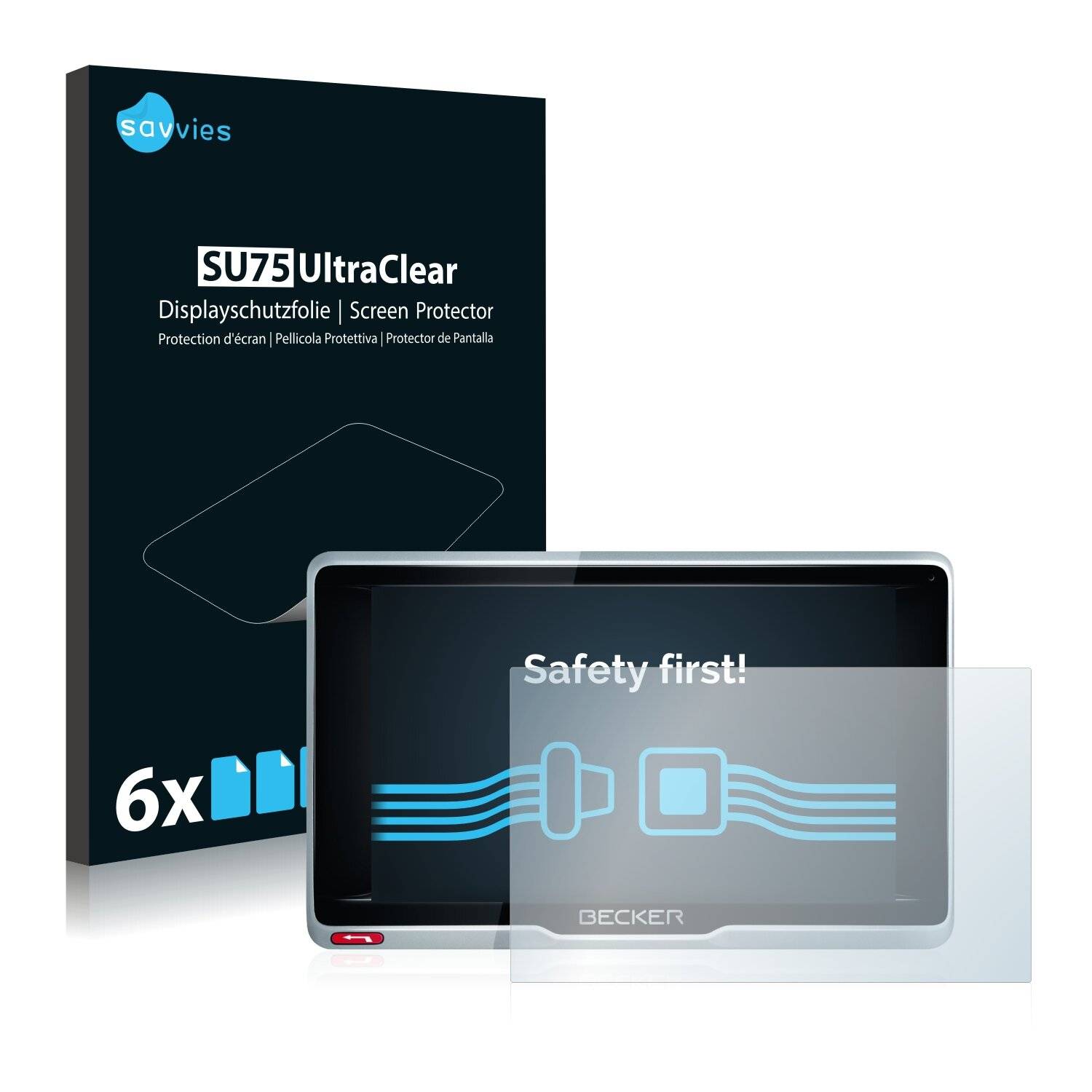 6x Savvies SU75 Displayschutzfolie für Becker active.5