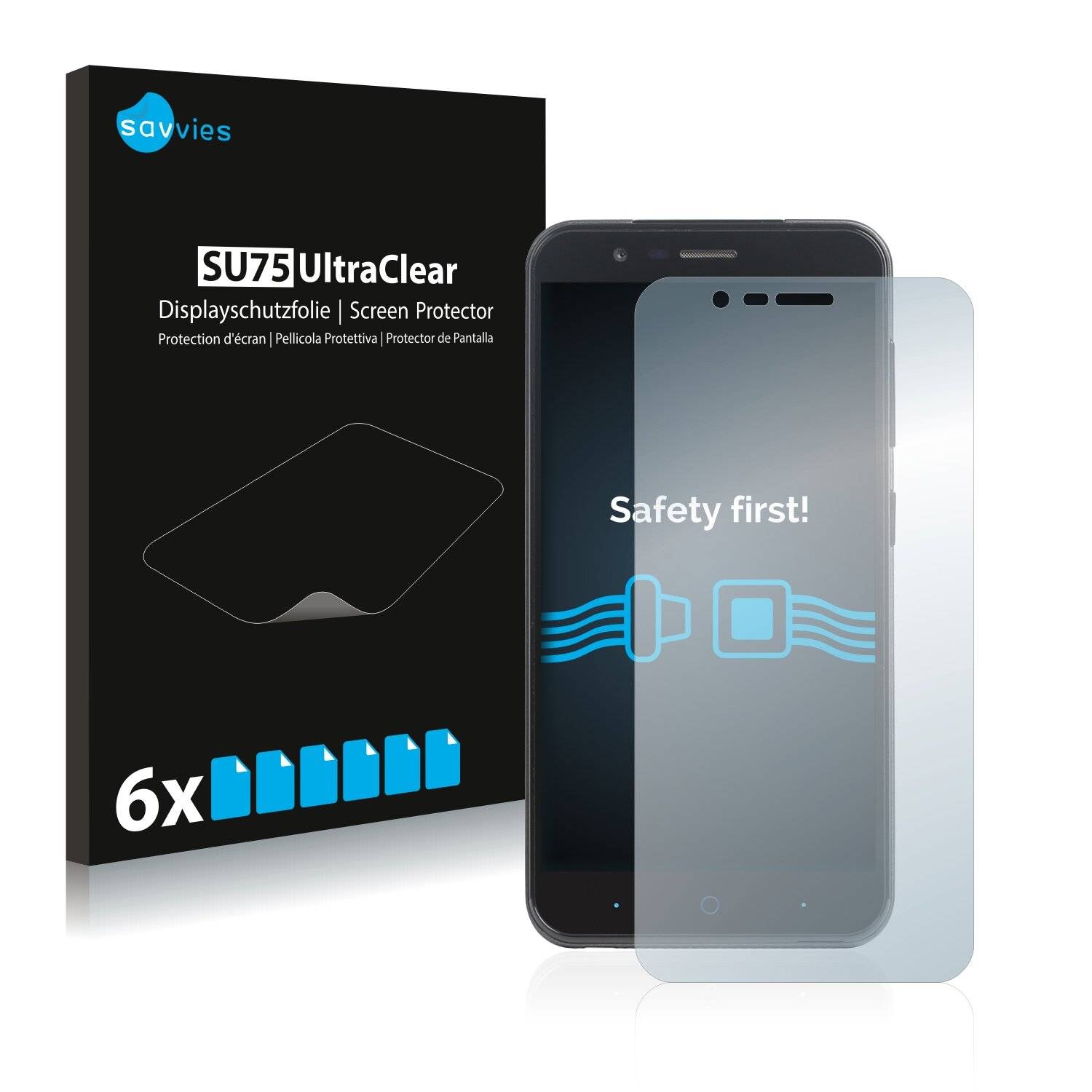 6x Savvies SU75 Displayschutzfolie für Elephone