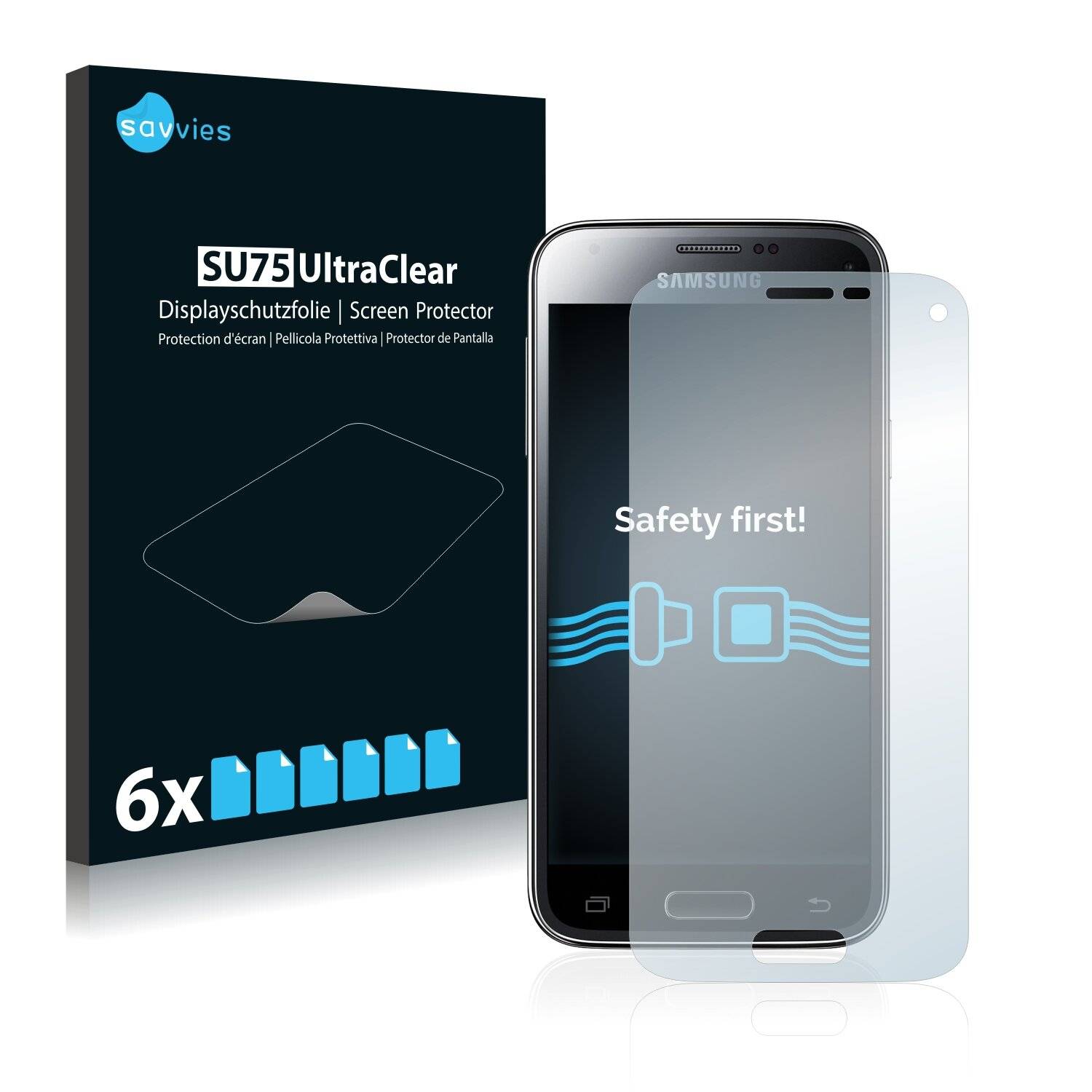 6x Savvies SU75 Displayschutzfolie für Samsung Galaxy S5 Mini