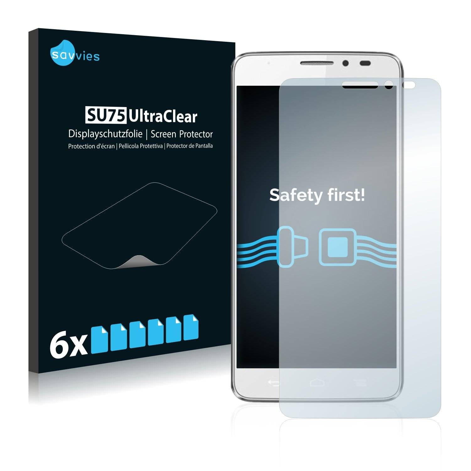 6x Savvies SU75 Displayschutzfolie für General Mobile Discovery