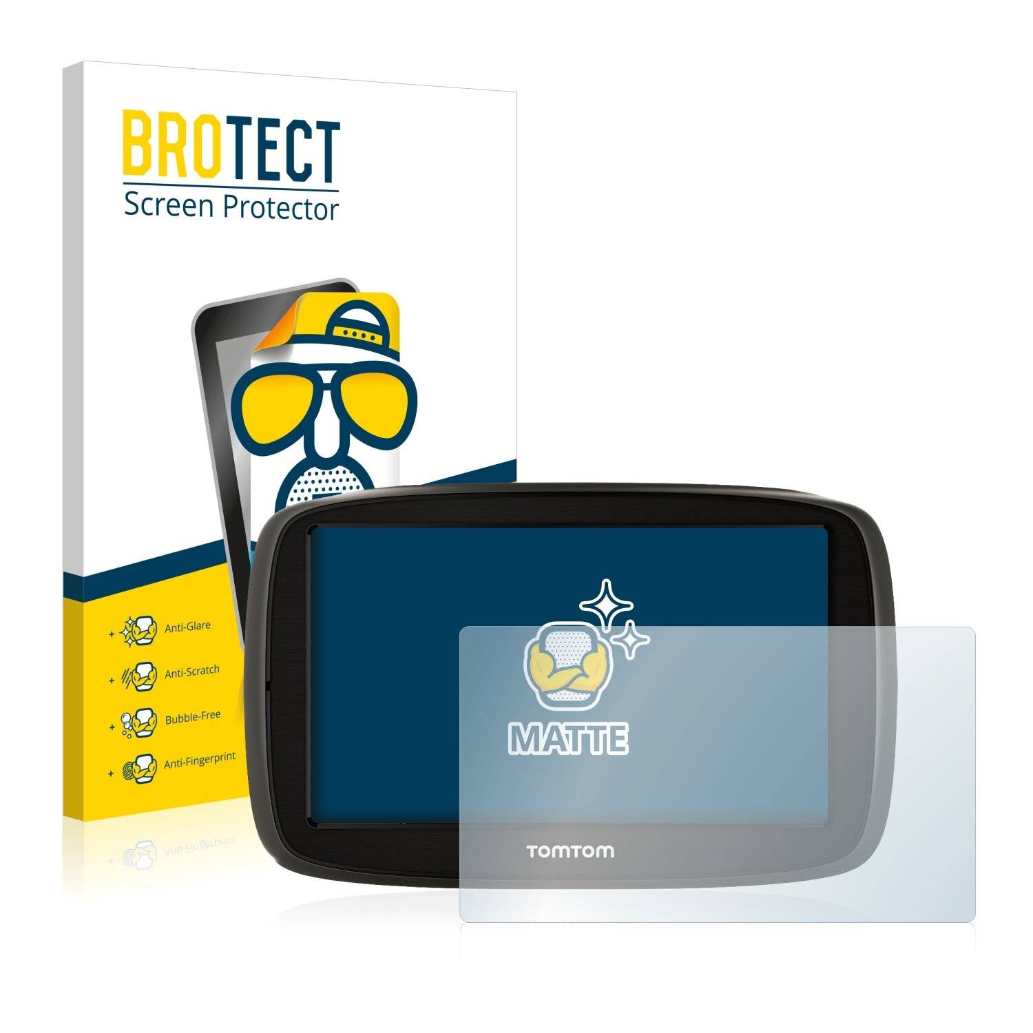 2x BROTECT Matte Displayschutzfolie für TomTom GO 51 - Entspiegelt,
