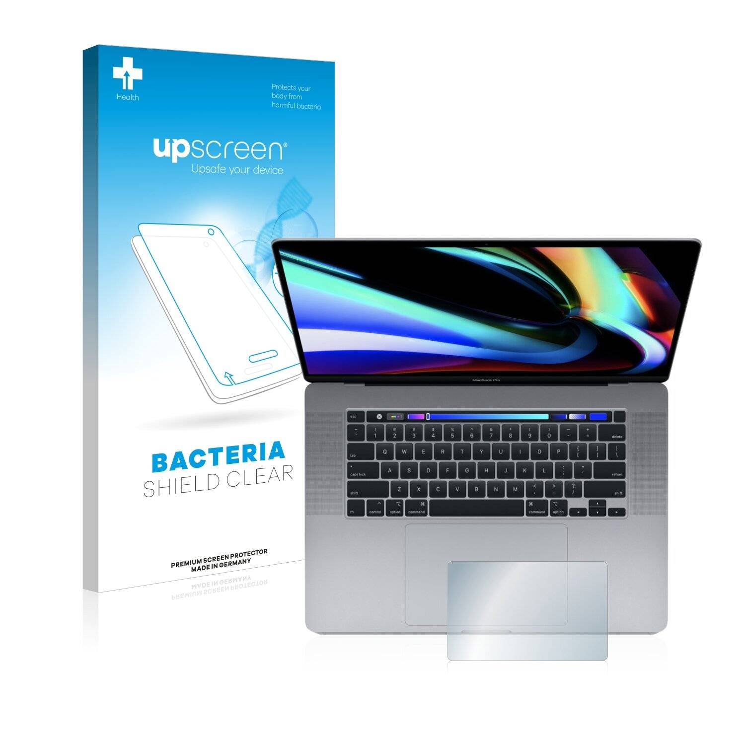 upscreen Bacteria Shield Clear Premium Antibakterielle Displayschutzfolie für Apple MacBook