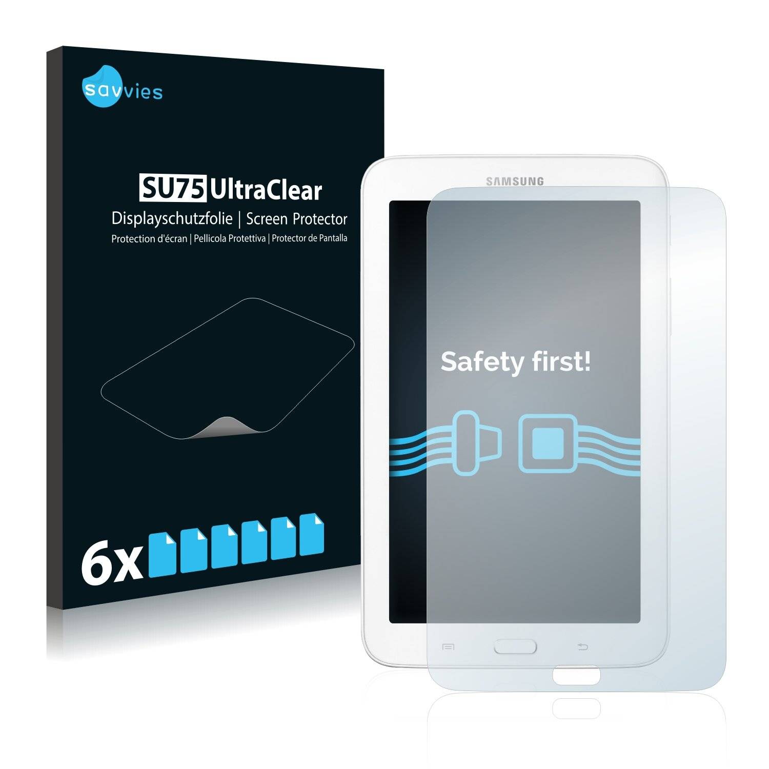 6x Savvies SU75 Displayschutzfolie für Samsung Galaxy Tab 3