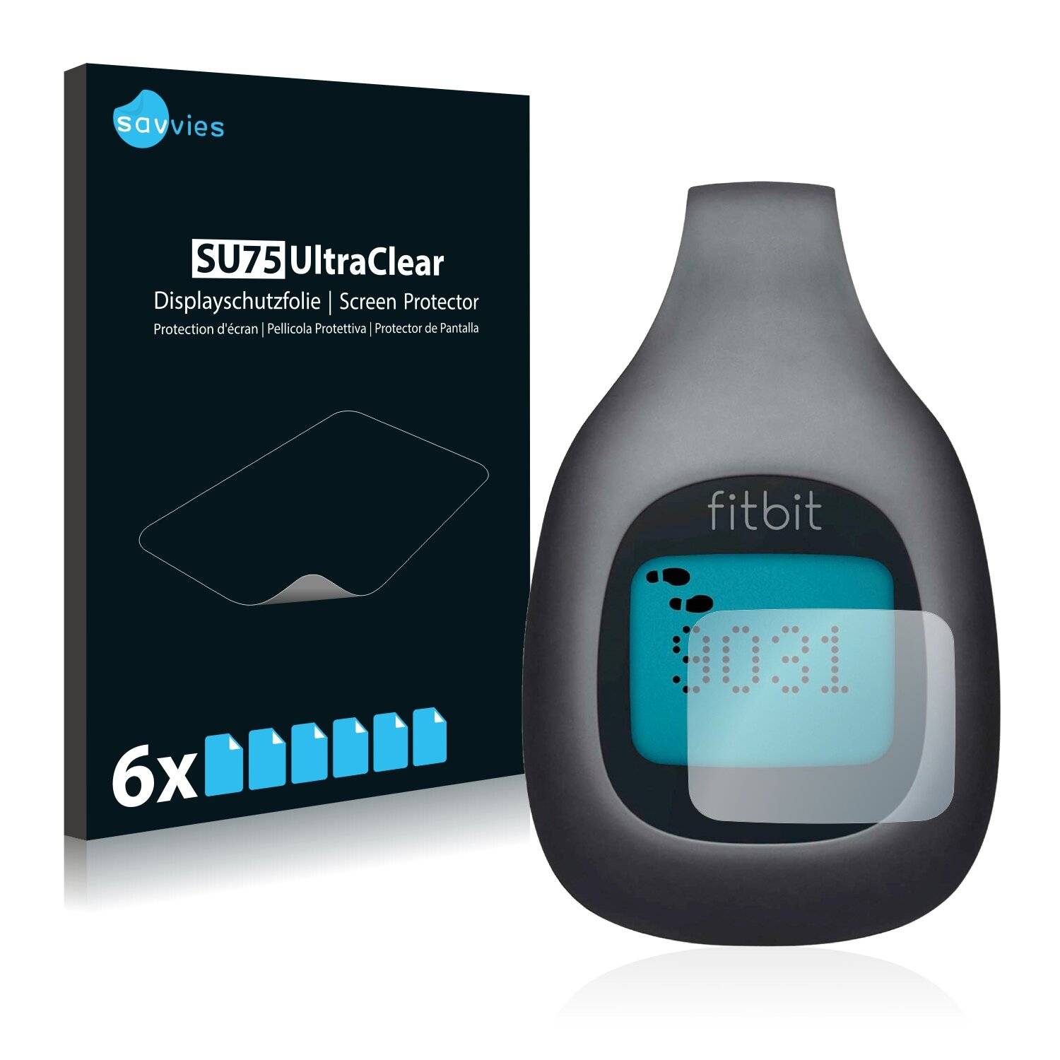 6x Savvies SU75 Displayschutzfolie für Fitbit