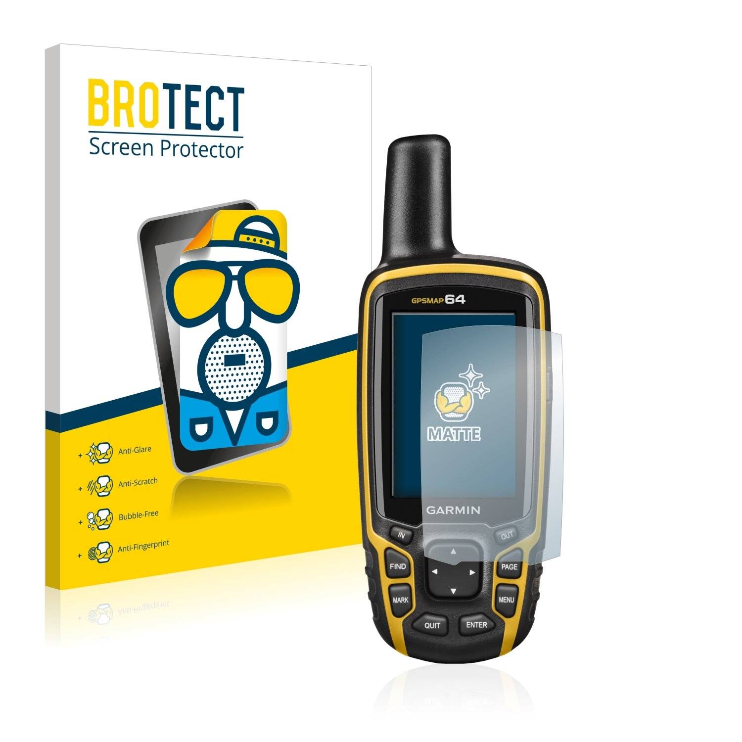 2x BROTECT Matte Displayschutzfolie für Garmin GPSMAP 64 - Entspiegelt,