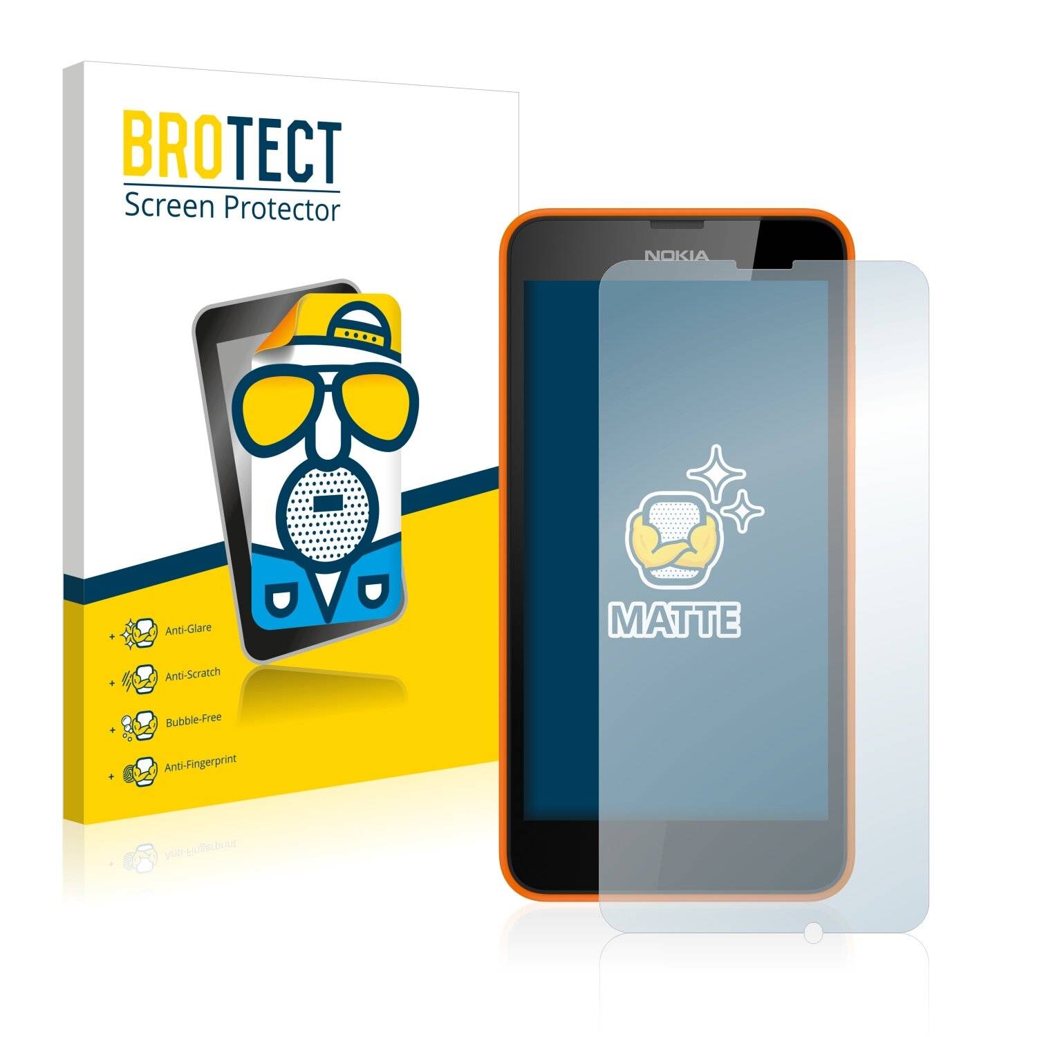 2x BROTECT Matte Displayschutzfolie für Nokia Lumia 630 Dual Sim - Entspiegelt,