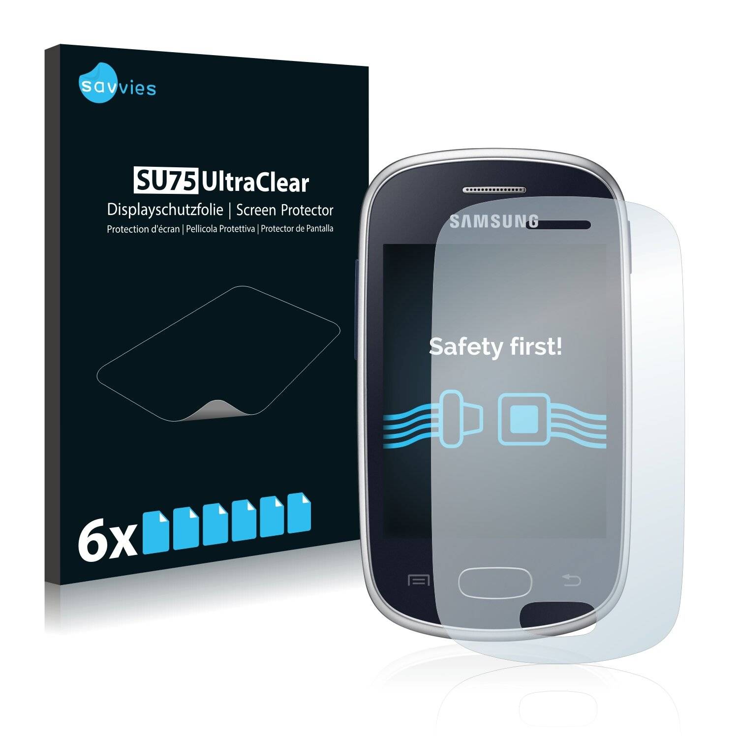 6x Savvies SU75 Displayschutzfolie für Samsung Galaxy Star