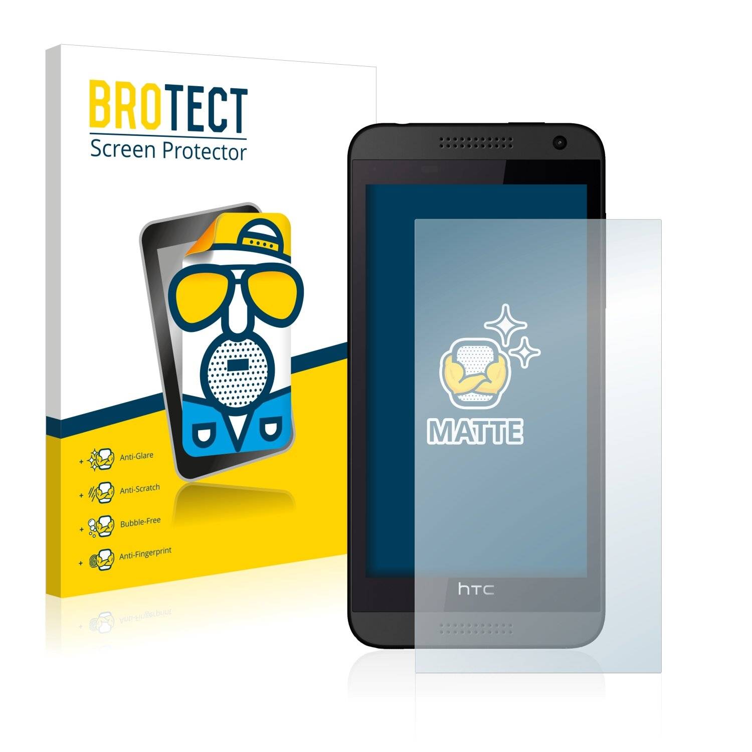 2x BROTECT Matte Displayschutzfolie für HTC Desire 610t - Entspiegelt,