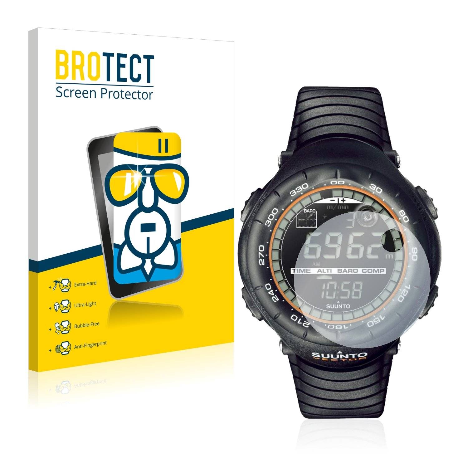 BROTECT AirGlass Schutzglas Folie für Suunto Vector